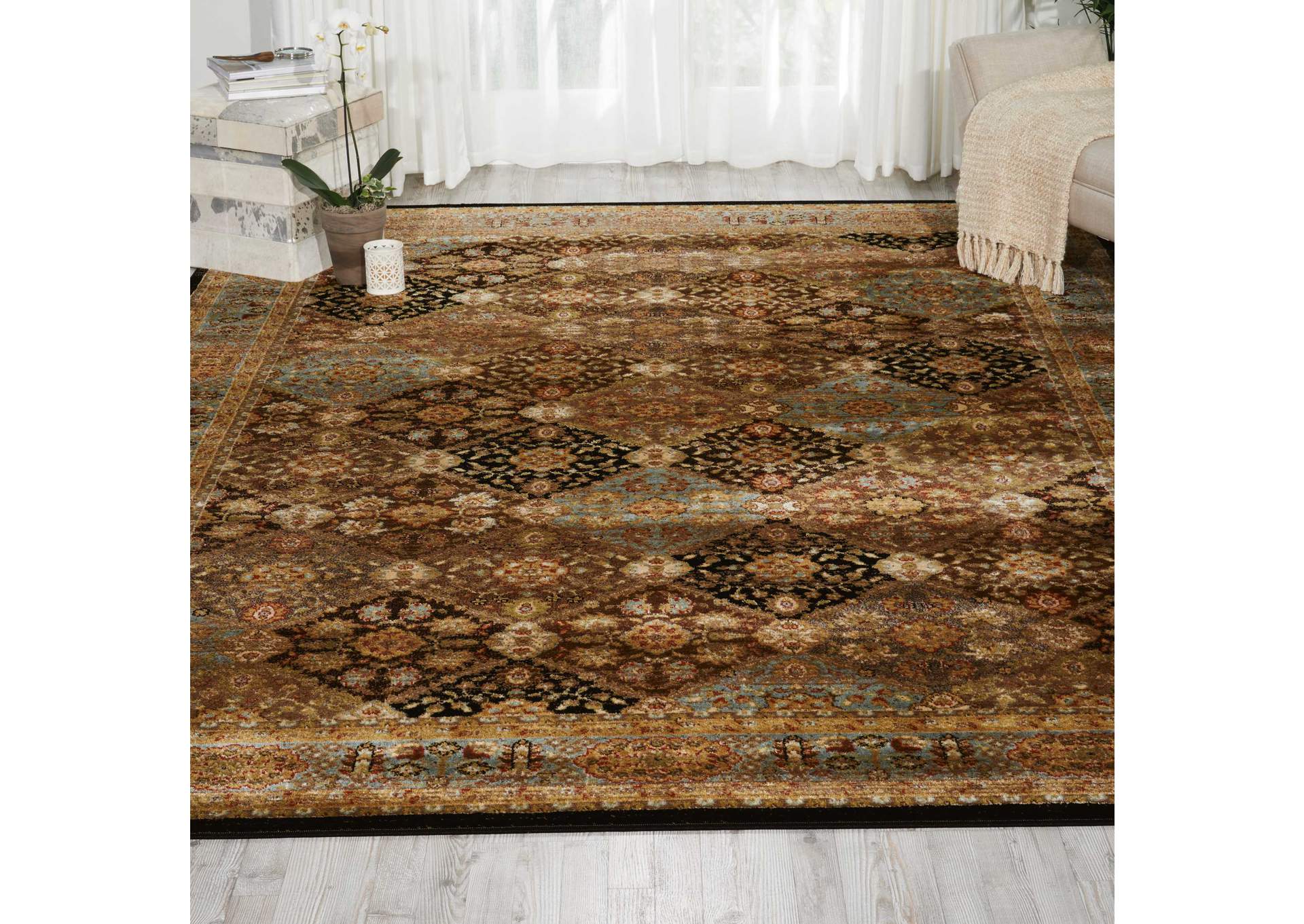 Nourison Delano DEL03 Black 8'x11' Rug,Nourison