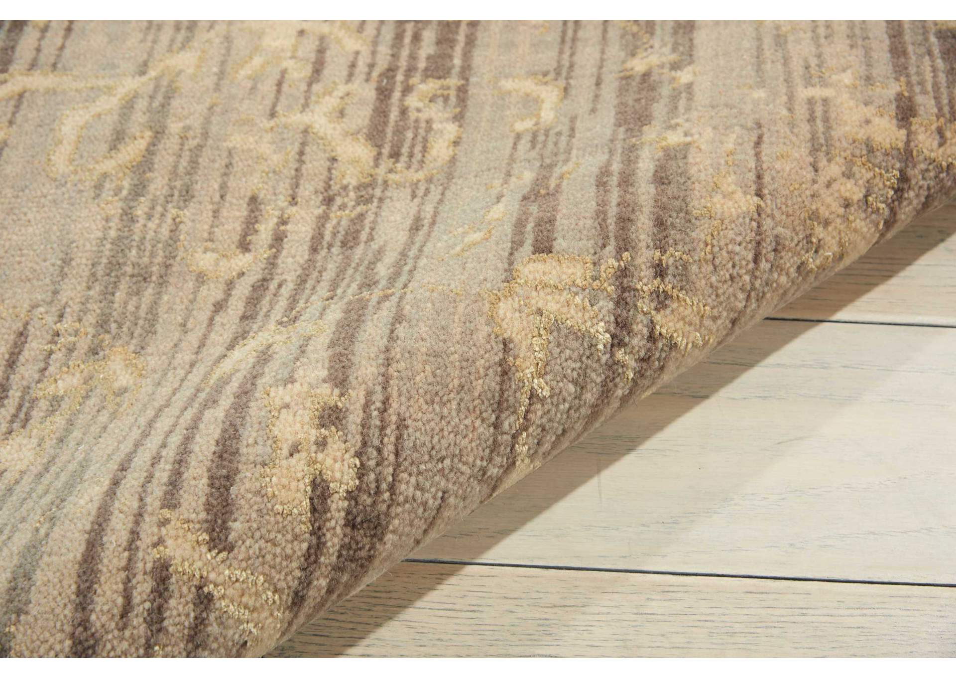 Nourison Silk Elements SKE22 Beige 10' Runner Hallway Rug,Nourison