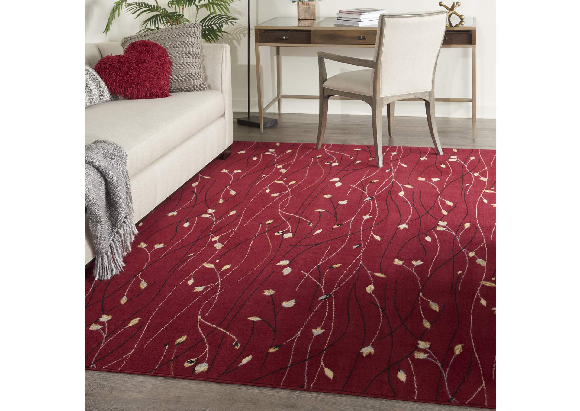 Nourison Grafix GRF15 Red 7'x10' Area Rug,Nourison