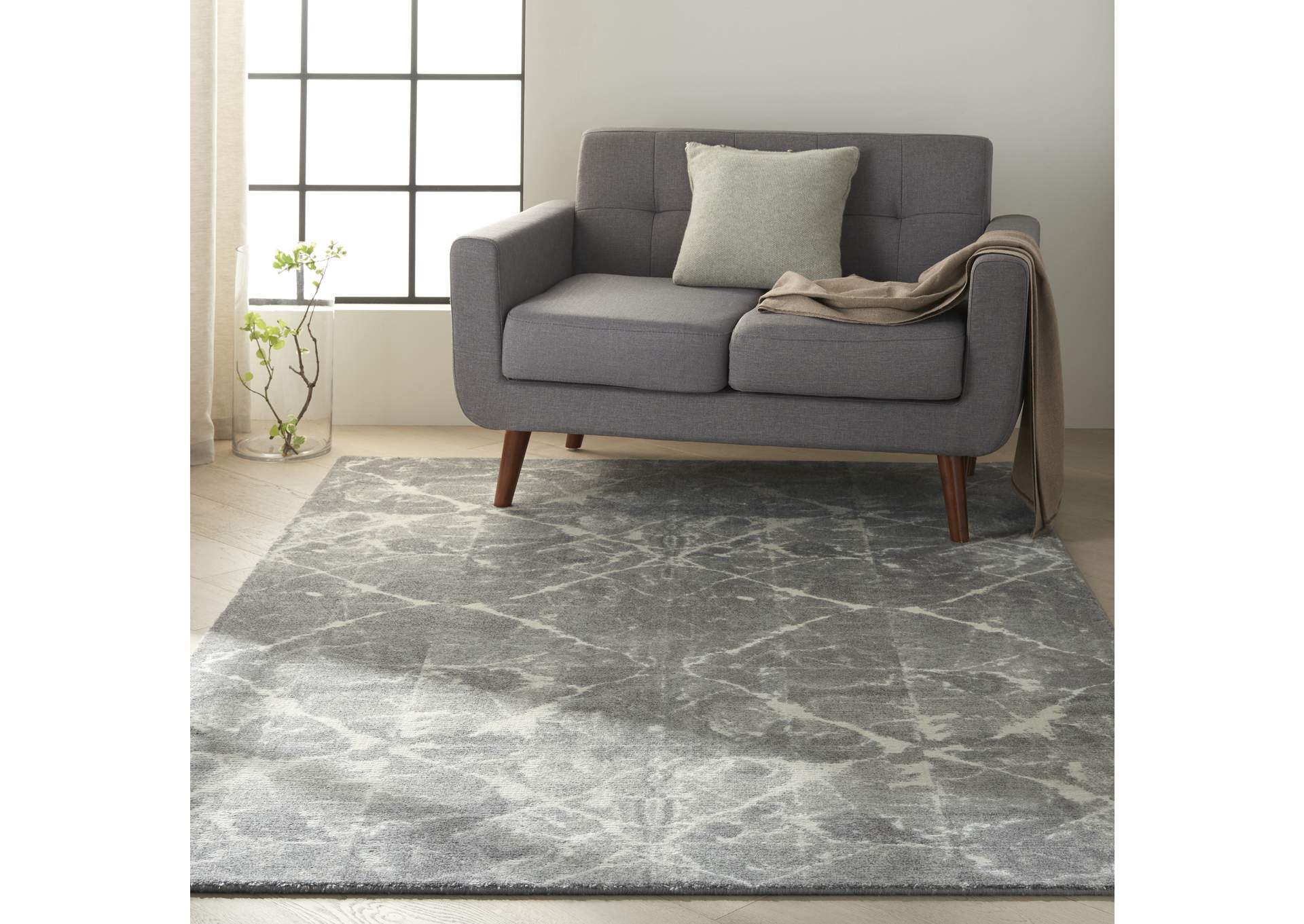 Calvin Klein Home Gradient Grey 6'x8' Area Rug,Nourison