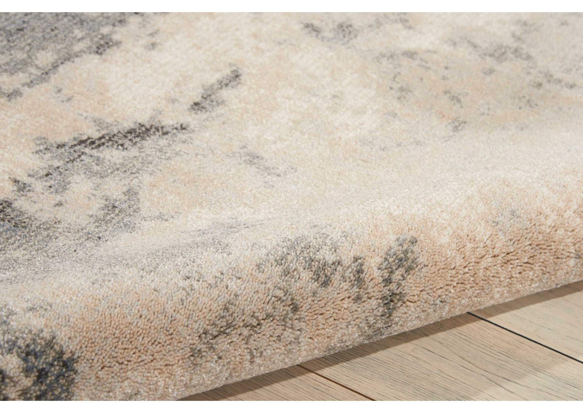 Nourison Maxell MAE13 Grey and White 8'x11' Oversized Rug,Nourison