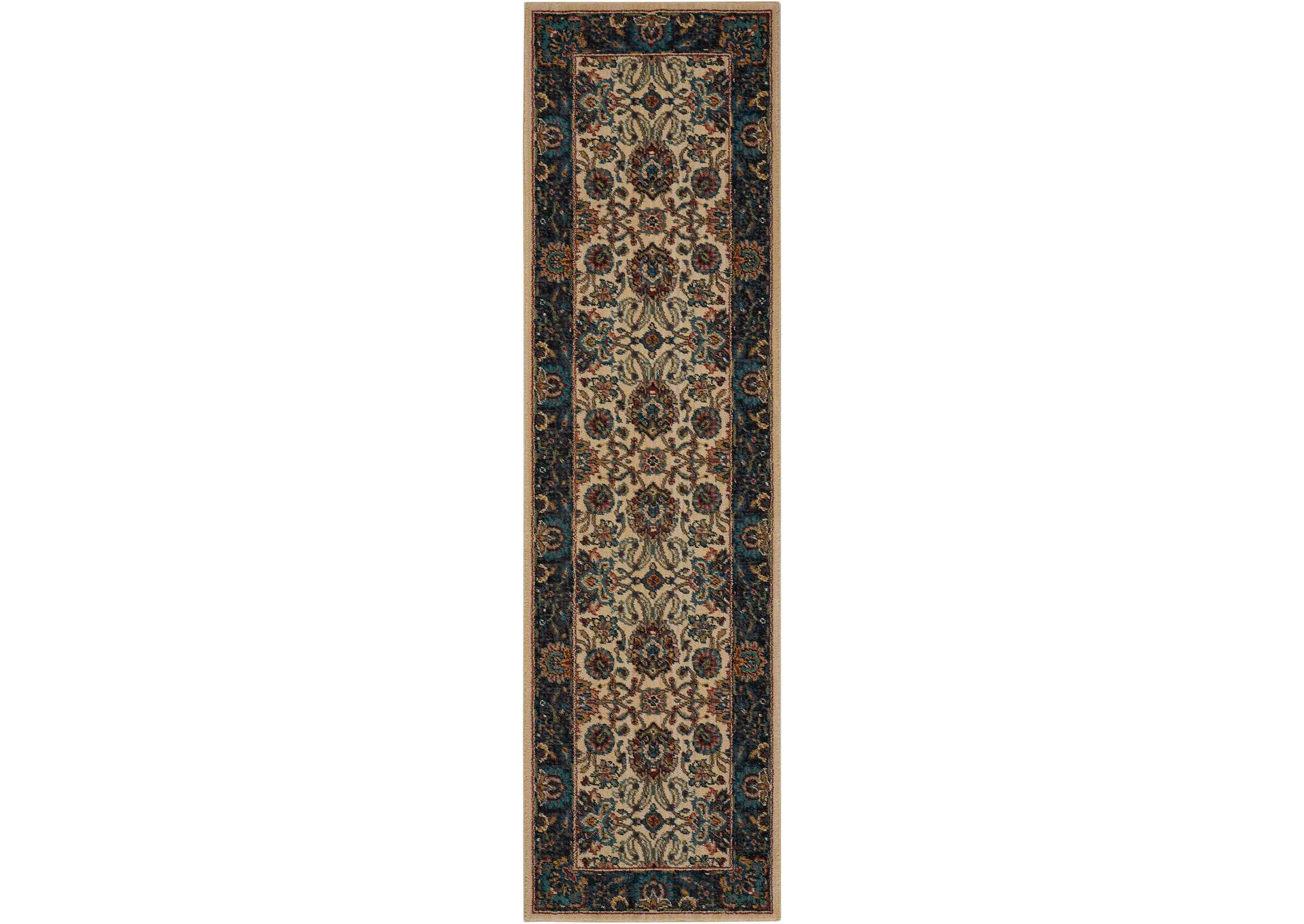 Nourison 2020 NR201 White Multicolor 11' Runner Area Rug,Nourison