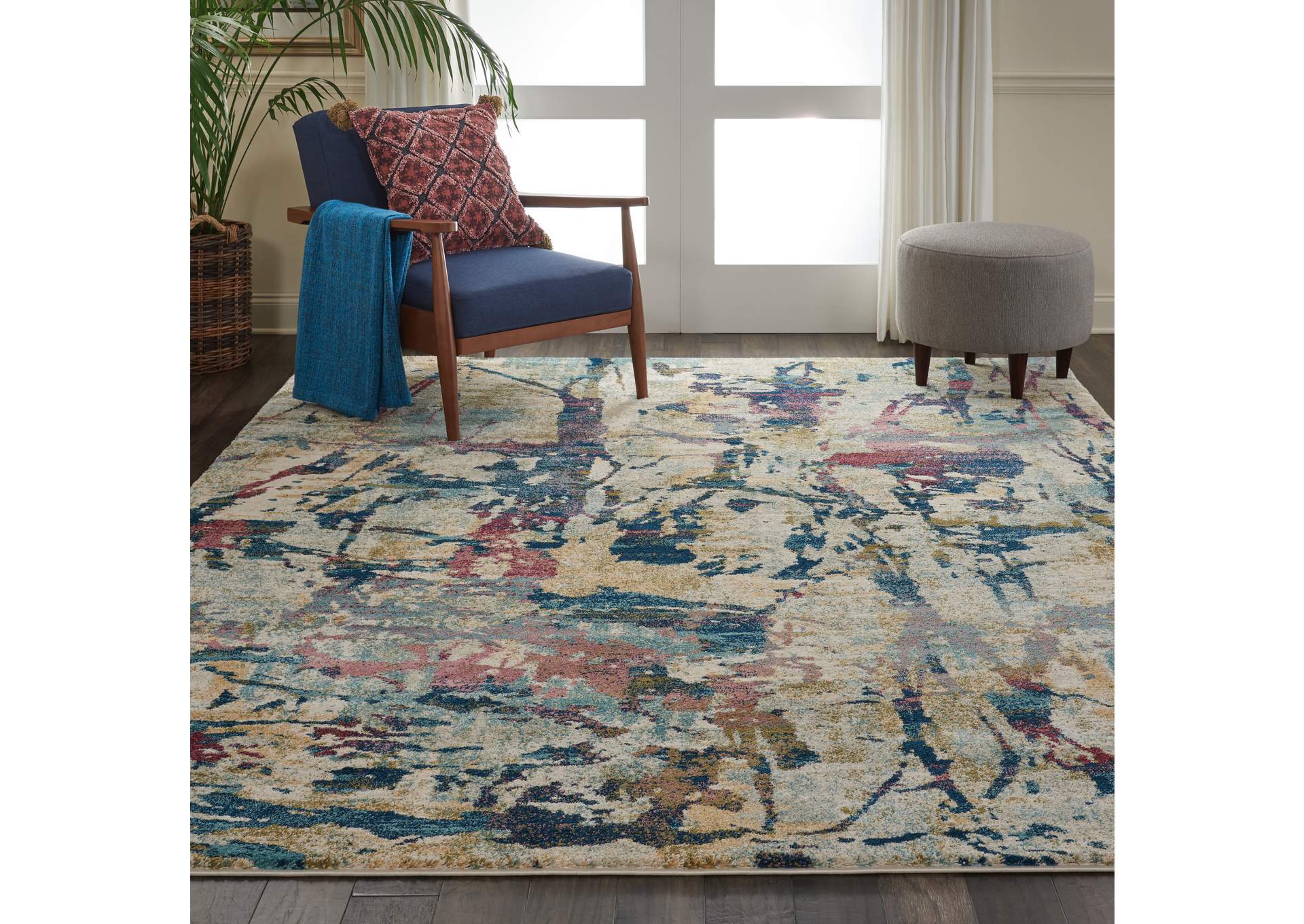 Nourison Fusion FSS10 Multicolor 10'x13' Oversized Plush Shag Rug,Nourison