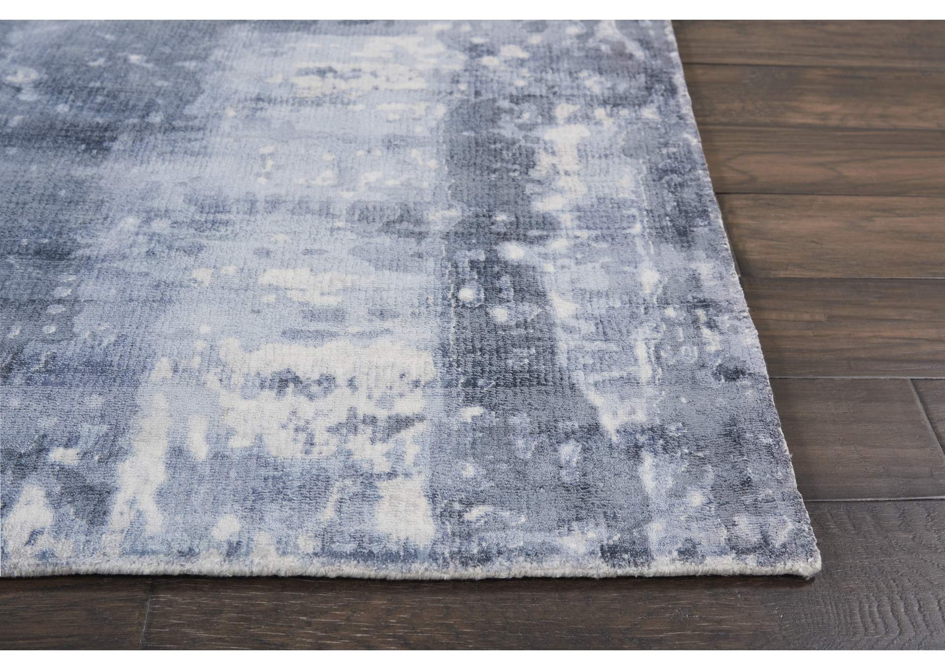 kathy ireland Home Safari Dreams KI372 Slate Blue and White 8'x11' Oversized Rug,Nourison