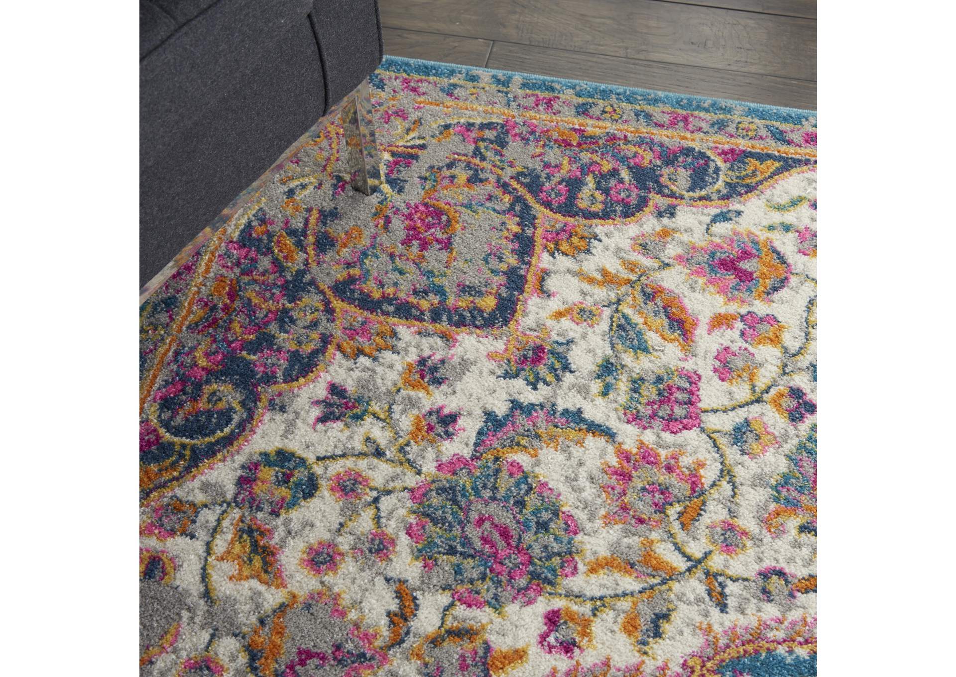 Nourison Passion Bohemian Ivory Multi Colored Area Rug,Nourison