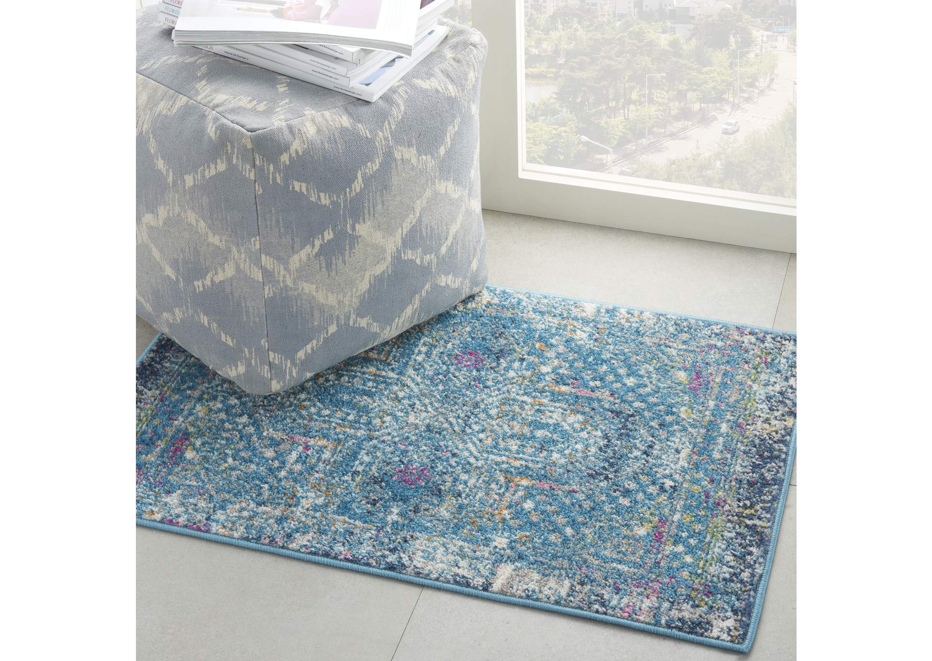 Nourison Passion 2'x3' Blue Area Rug,Nourison