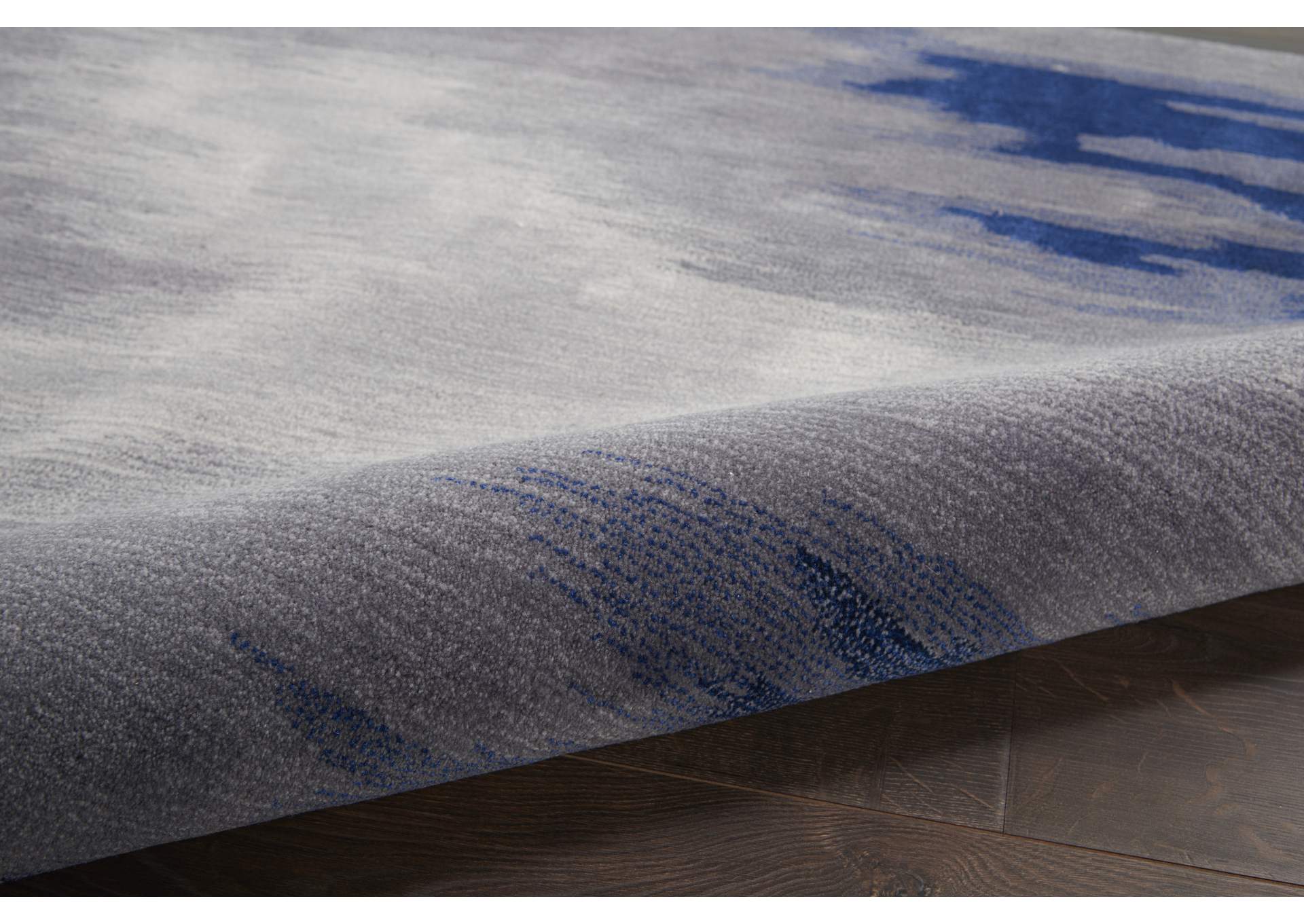 Nourison Symmetry SMM10 Navy Blue and Grey Artistic Area Rug,Nourison