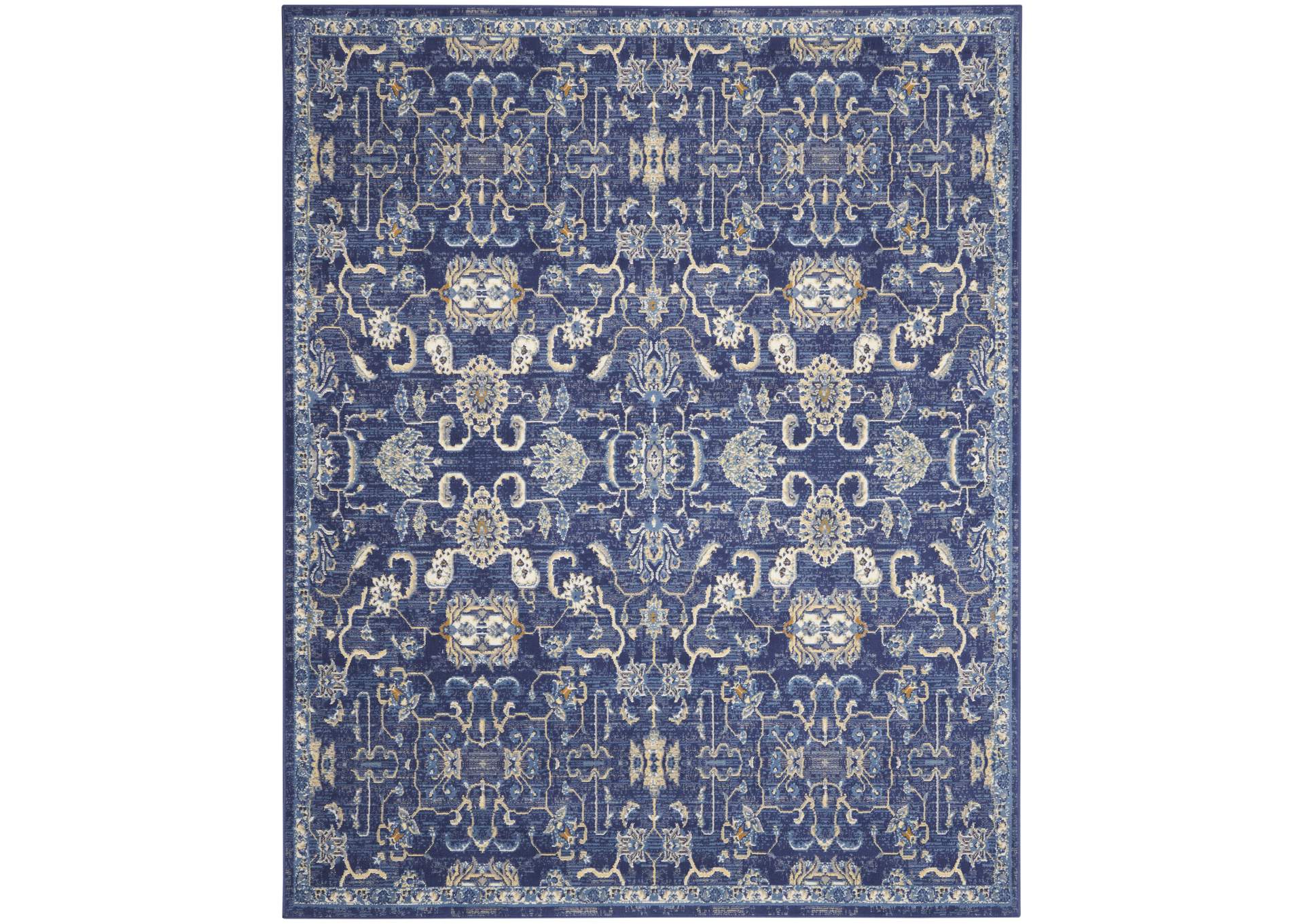 Nourison Grafix GRF24 Navy Blue 8'x10' Large Rug,Nourison