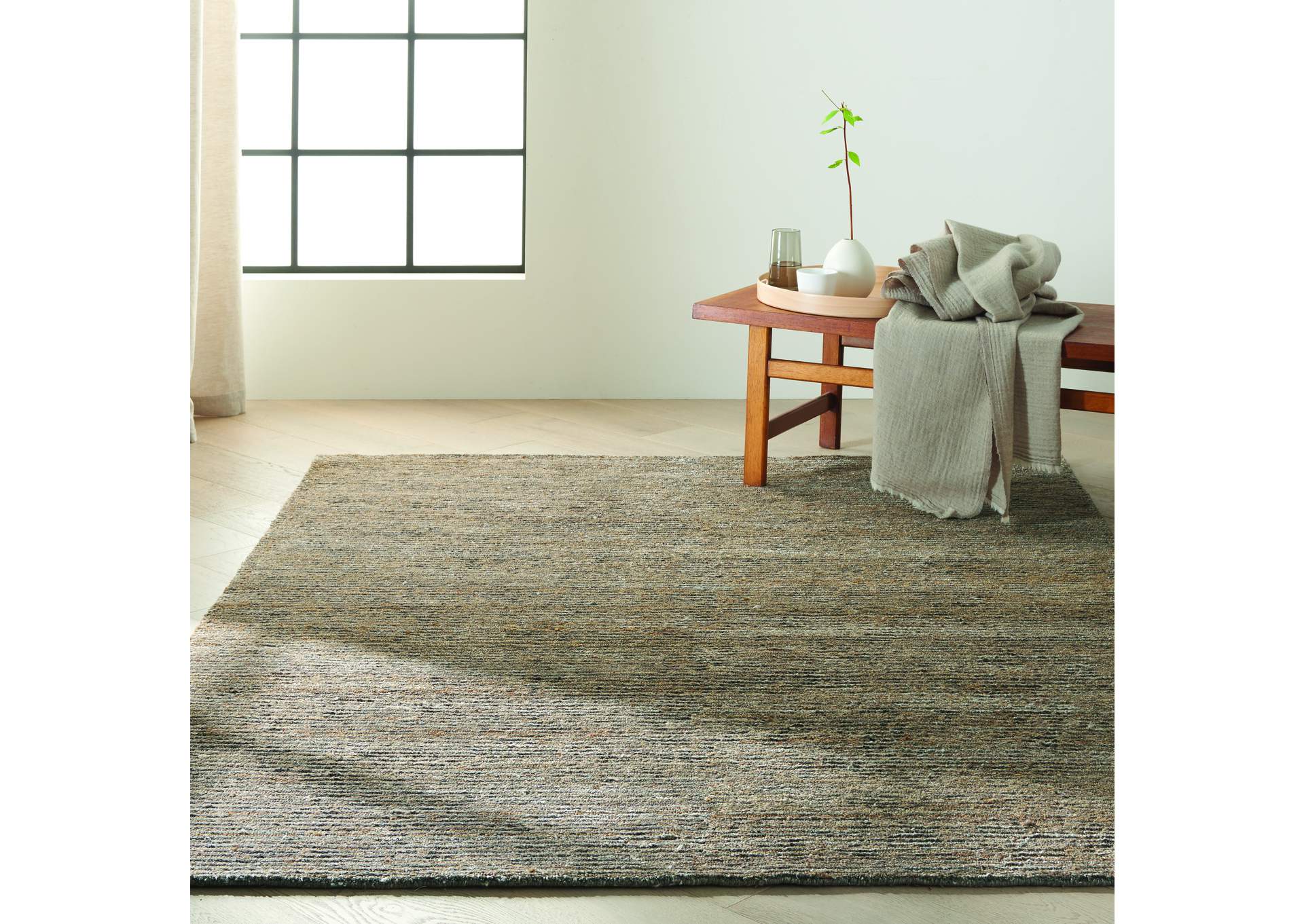 Calvin Klein Home Mesa MSA01 Black 4'x6' Area Rug,Nourison