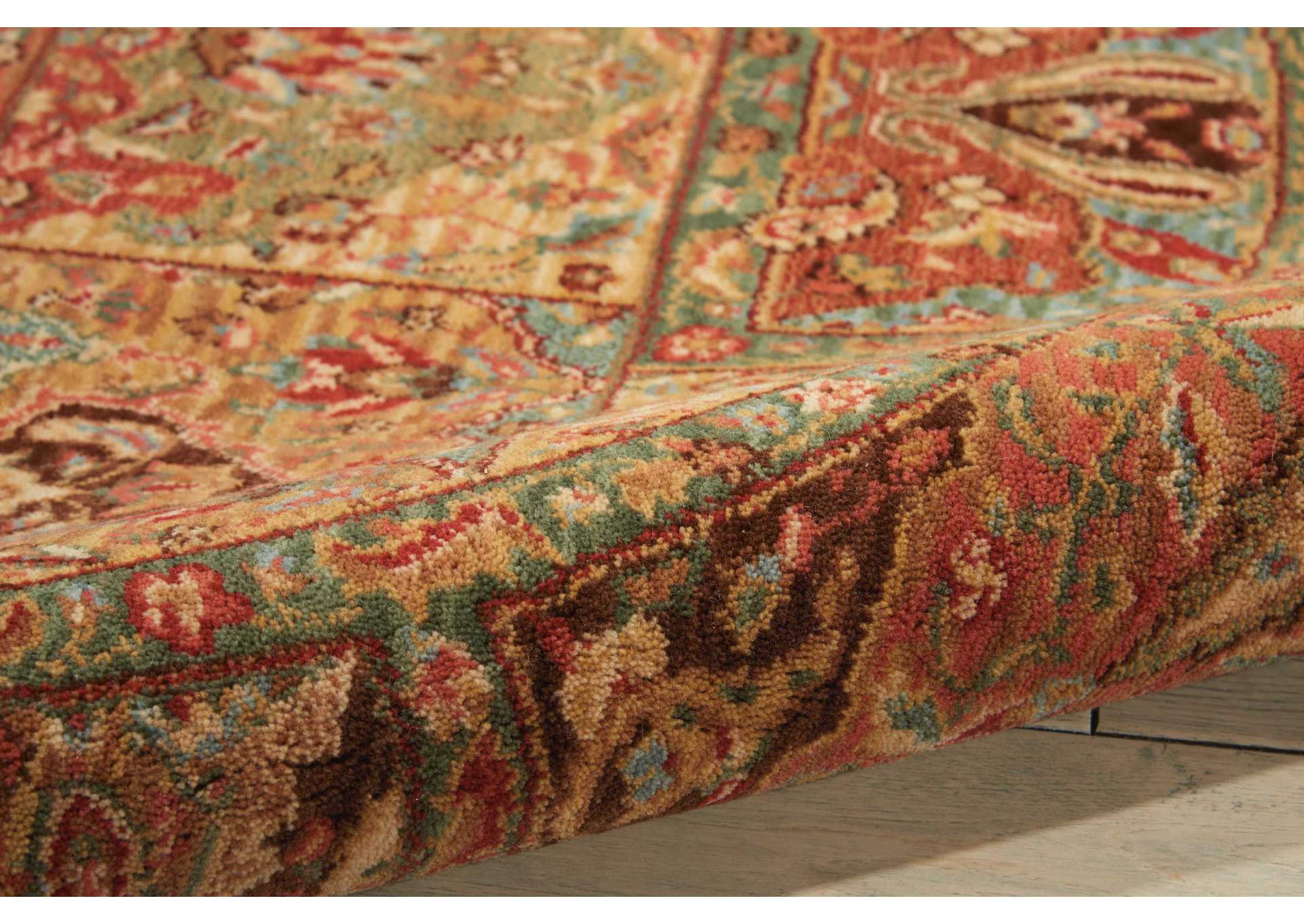Nourison Living Treasures LI02 Multicolor 8' Round Rug,Nourison