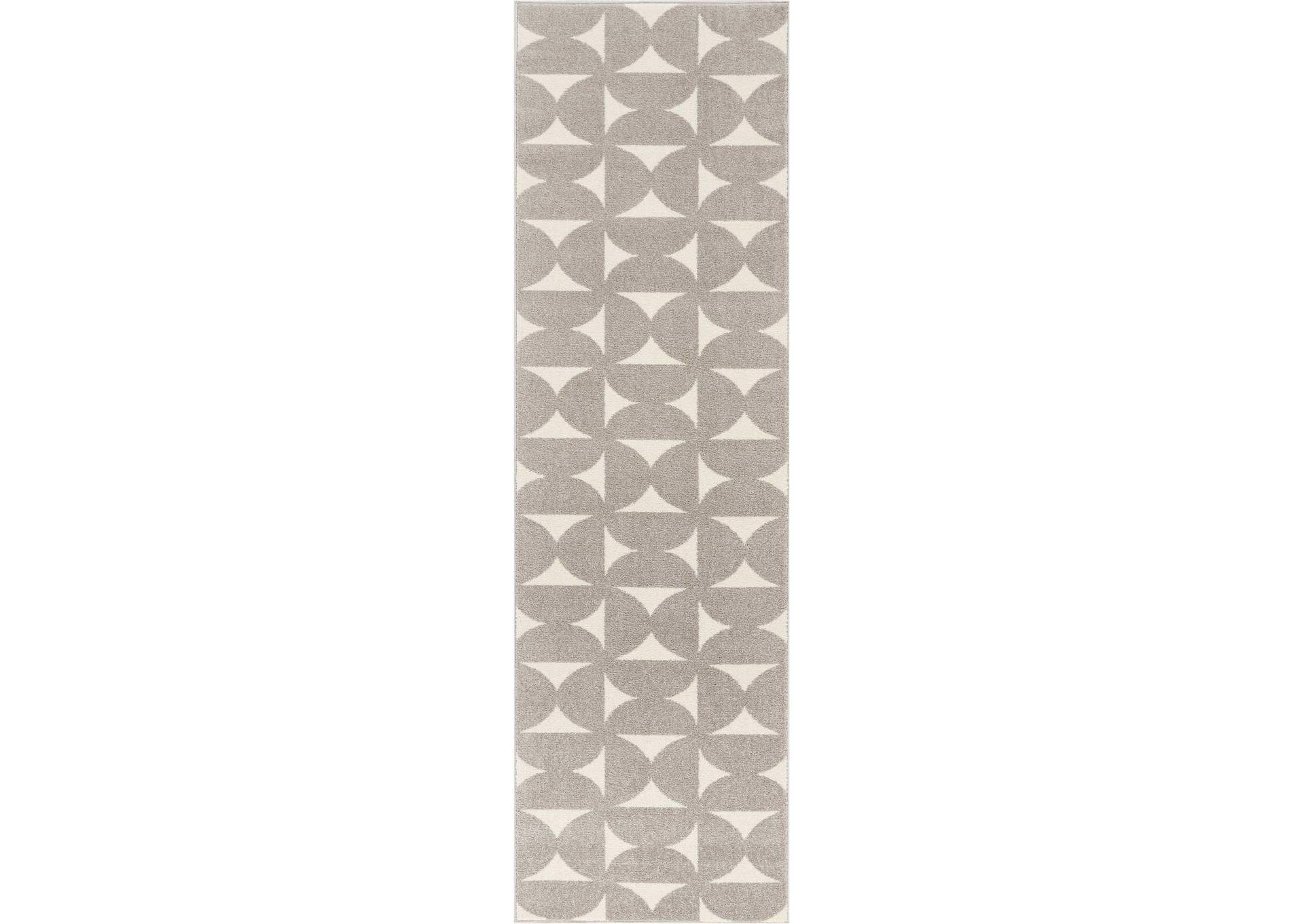 Nourison Harper DS301 Grey 8' Runner Hallway Rug,Nourison