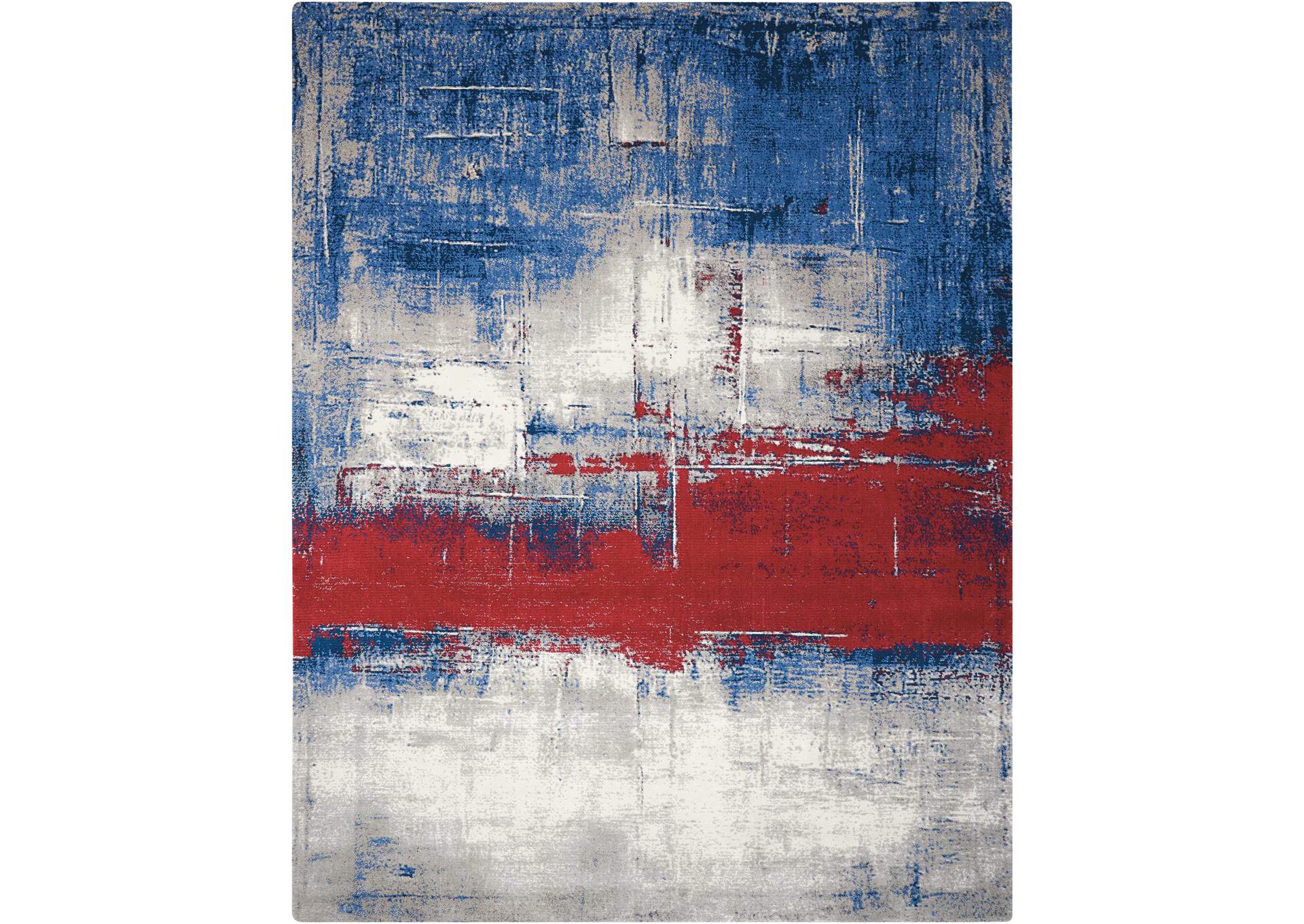 Nourison Twilight TWI19 Red and Blue 6'x8' Area Rug,Nourison