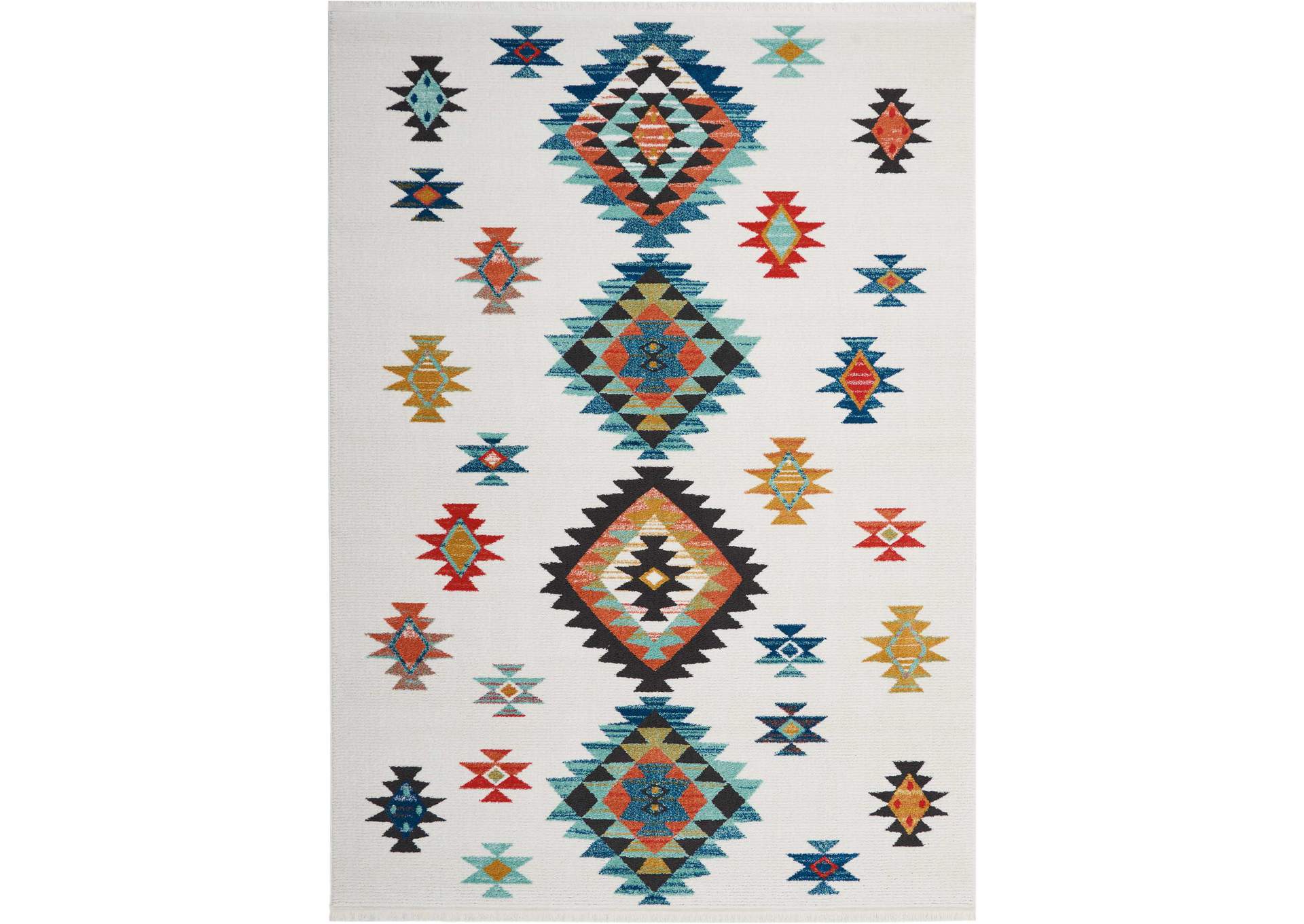 Nourison South Western NAV07 White 8'x11' Oversized Rug,Nourison