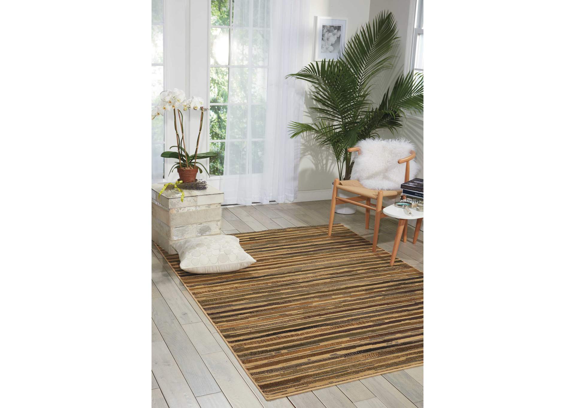 Nourison Paramount PAR15 Beige 4'x6' Area Rug,Nourison