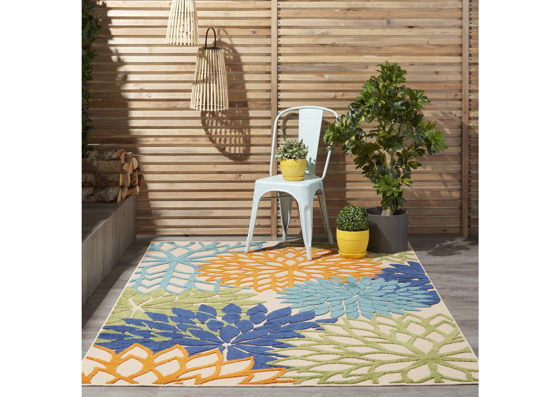 Nourison Aloha ALH05 Multicolor 4'x6' Indoor-outdoor Area Rug,Nourison