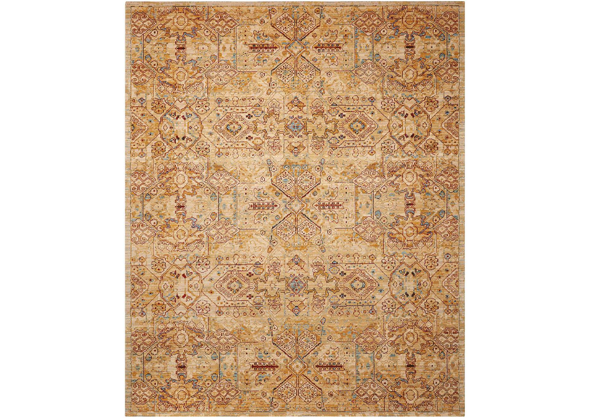 Nourison Rhapsody RH008 Yellow 5'x8' Area Rug,Nourison