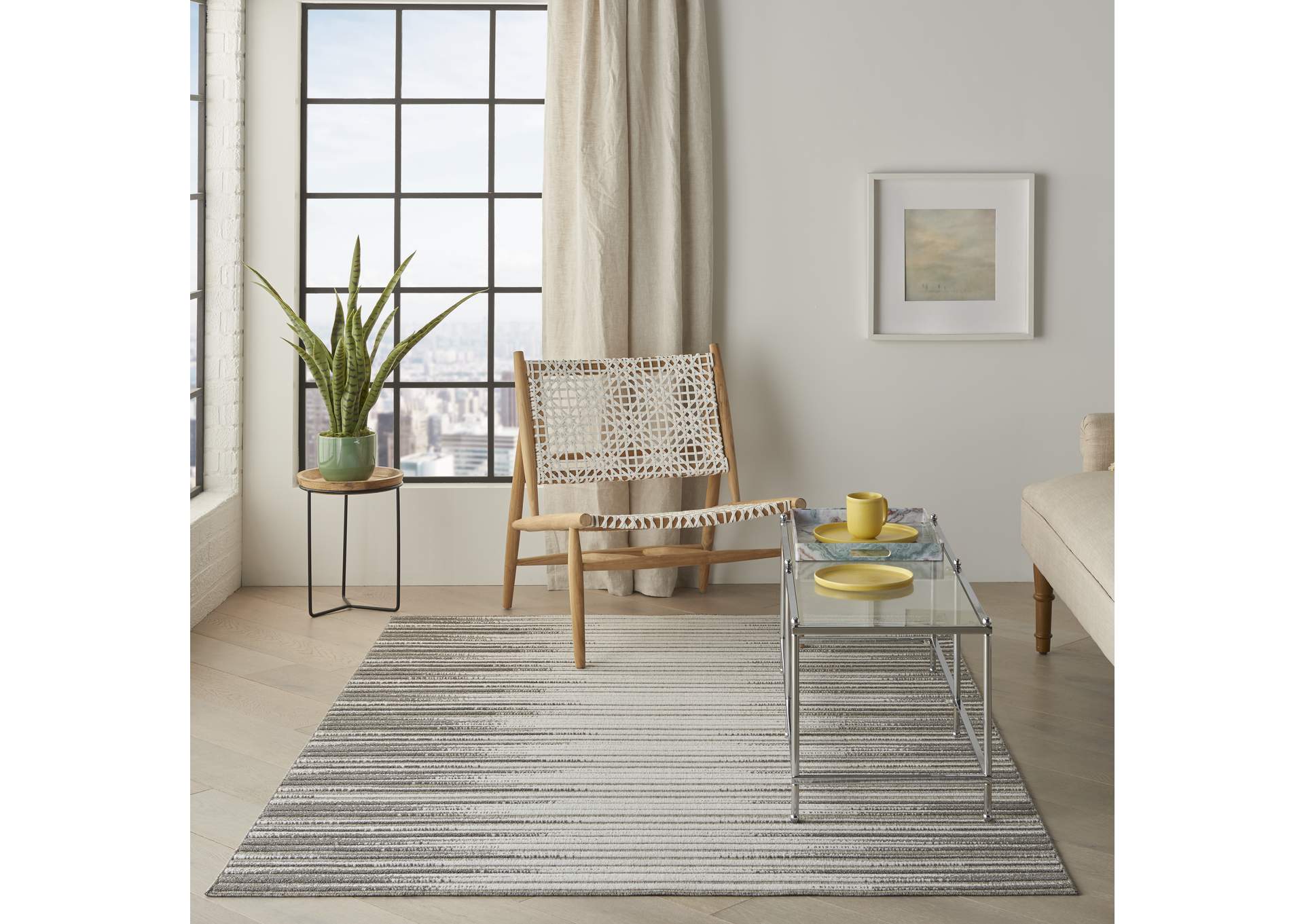 Nourison Key Largo 4'x6' Light Grey Area Rug,Nourison
