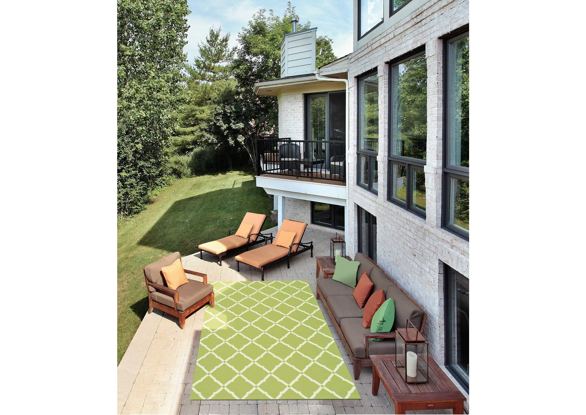 Nourison Home & Garden RS091 Green 8'x11' Rug,Nourison