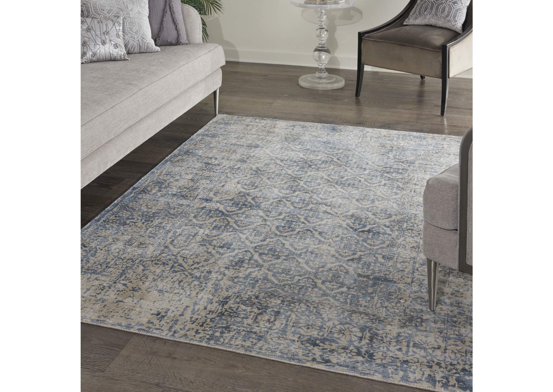 kathy ireland Home Desert Skies DSK04 Blue 4'x6' Area Rug,Nourison