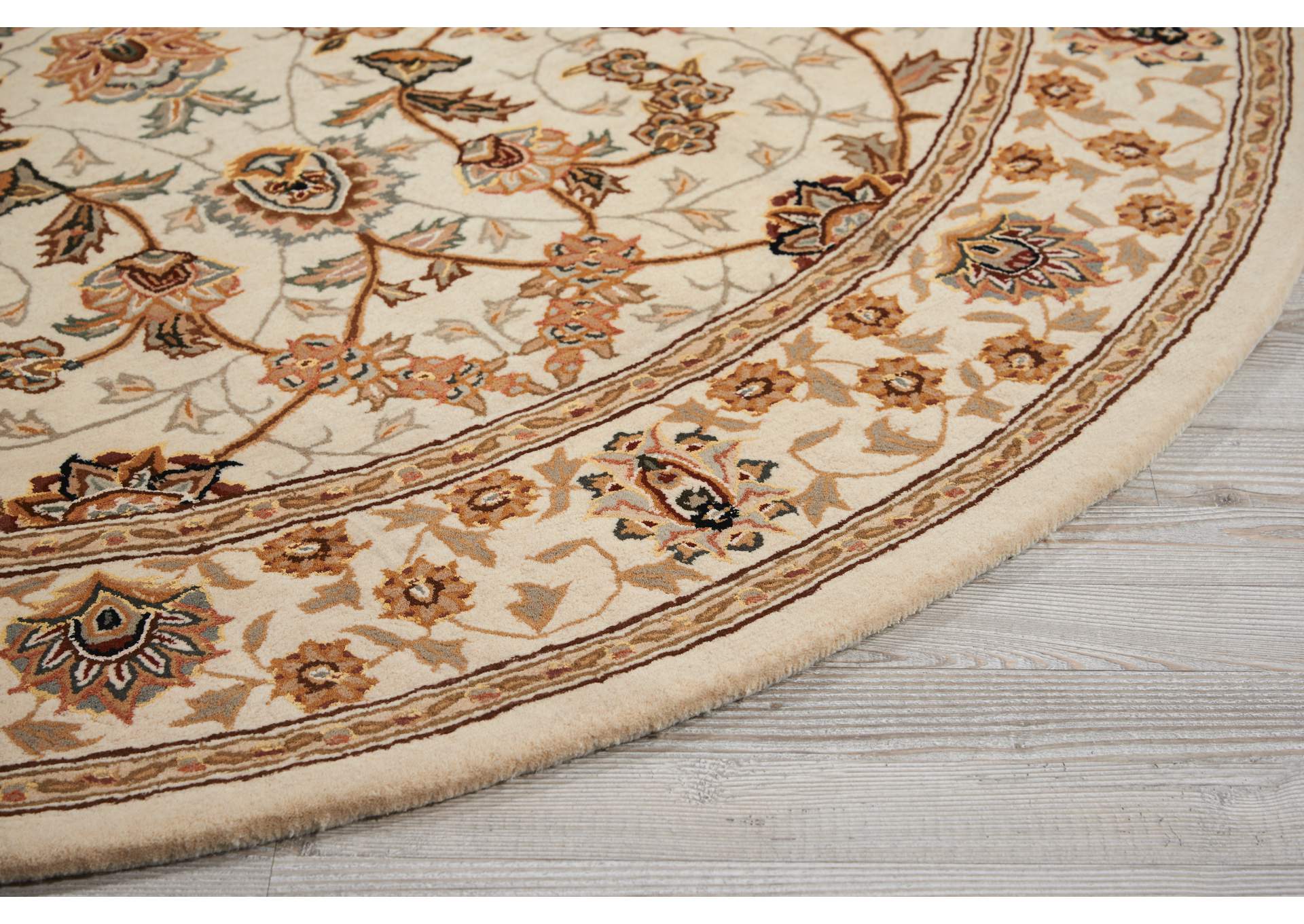 Nourison 2000 2023 Ivory 6' Round Area Rug,Nourison