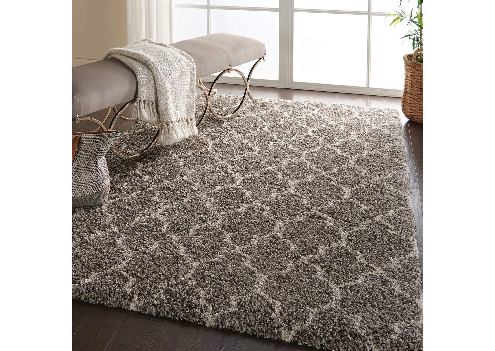 Nourison Amore AMOR2 Beige 5'x8' Area Rug,Nourison