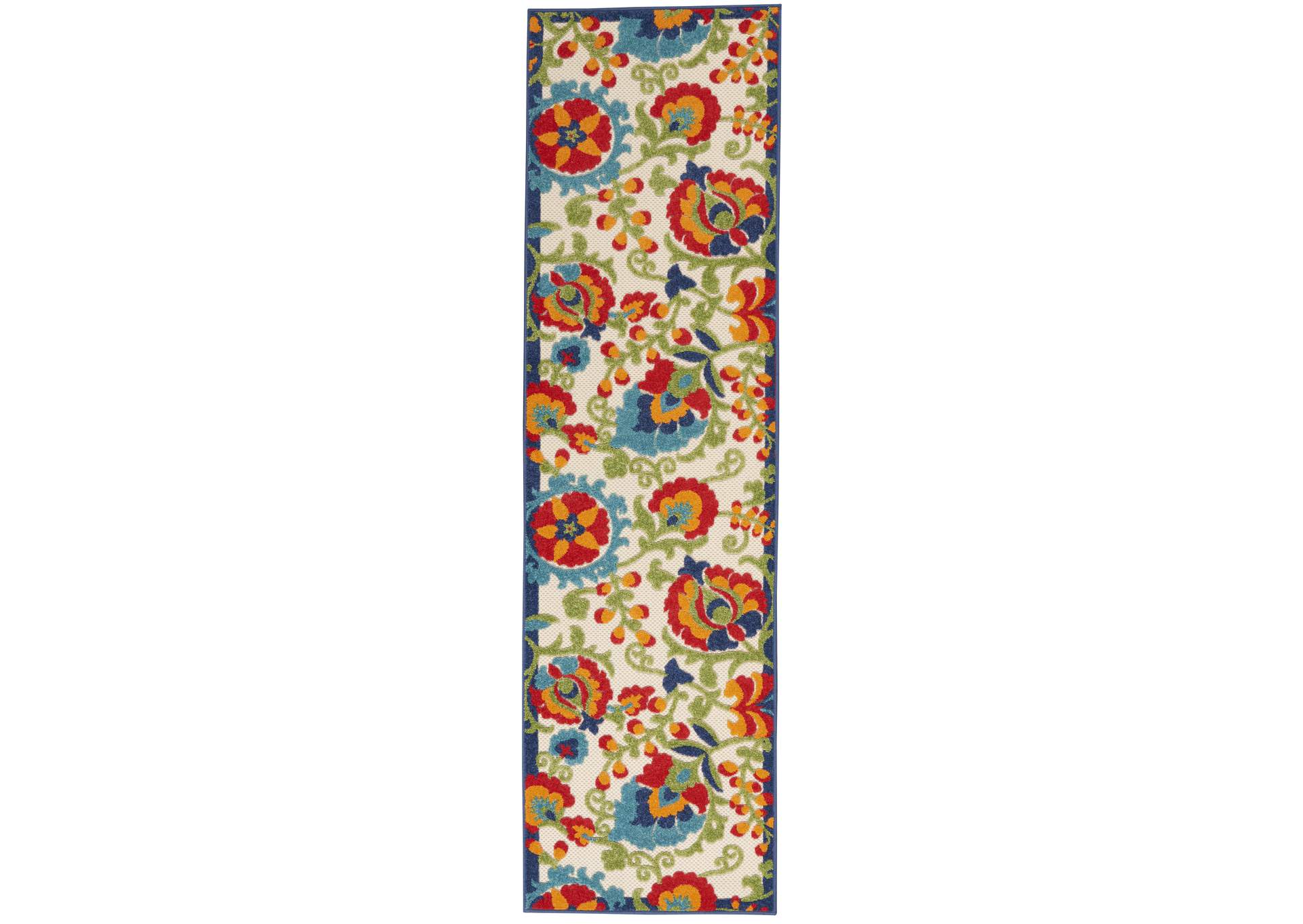 Nourison Aloha 6' Runner Multicolor Hallway Area Rug,Nourison