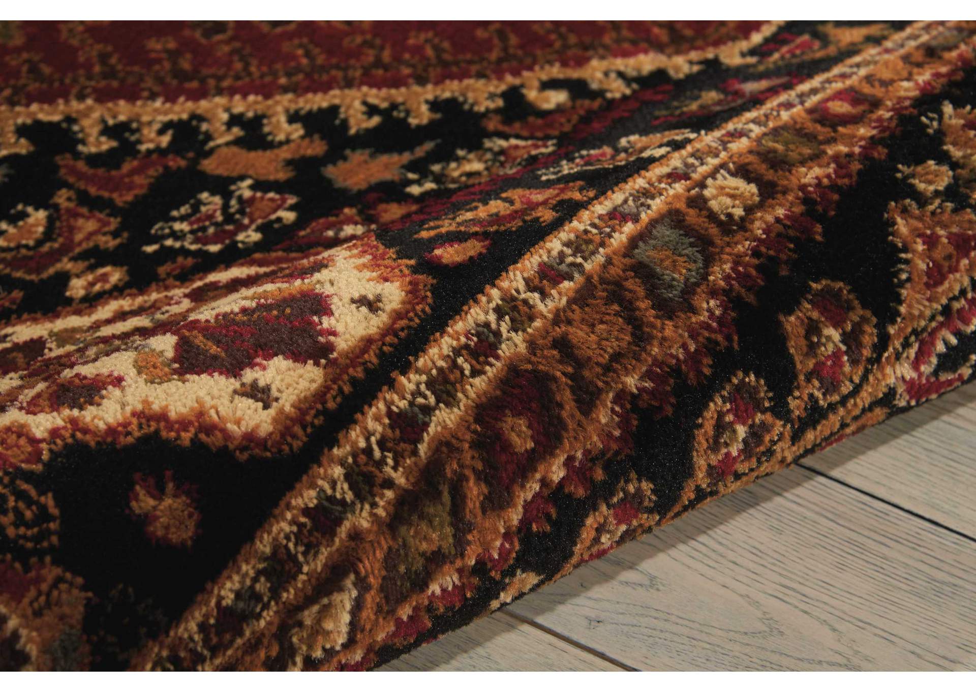 Nourison Paramount PAR21 Red 5' Round Area Rug,Nourison