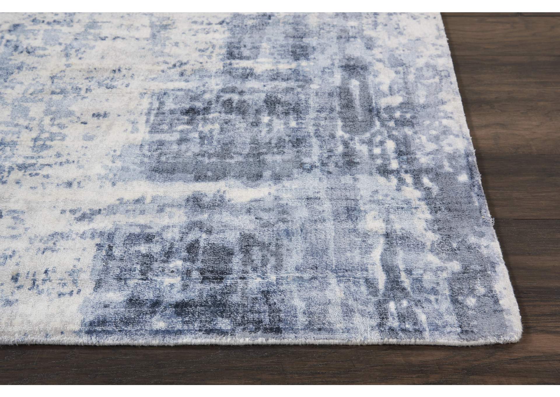 kathy ireland Home Safari Dreams KI372 Slate Blue and White 4'x6' Area Rug,Nourison