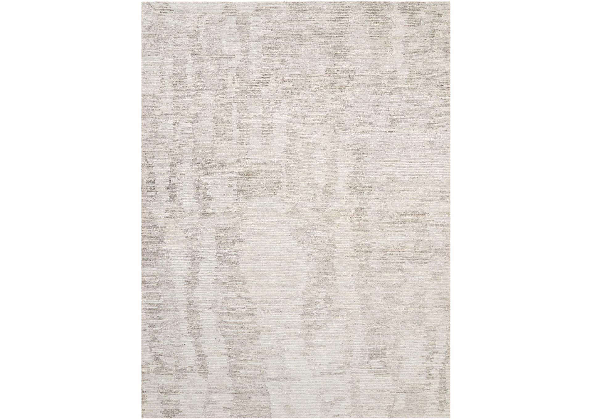 Nourison Ellora ELL01 Grey and White 10'x14' Oversized Handmade Rug,Nourison
