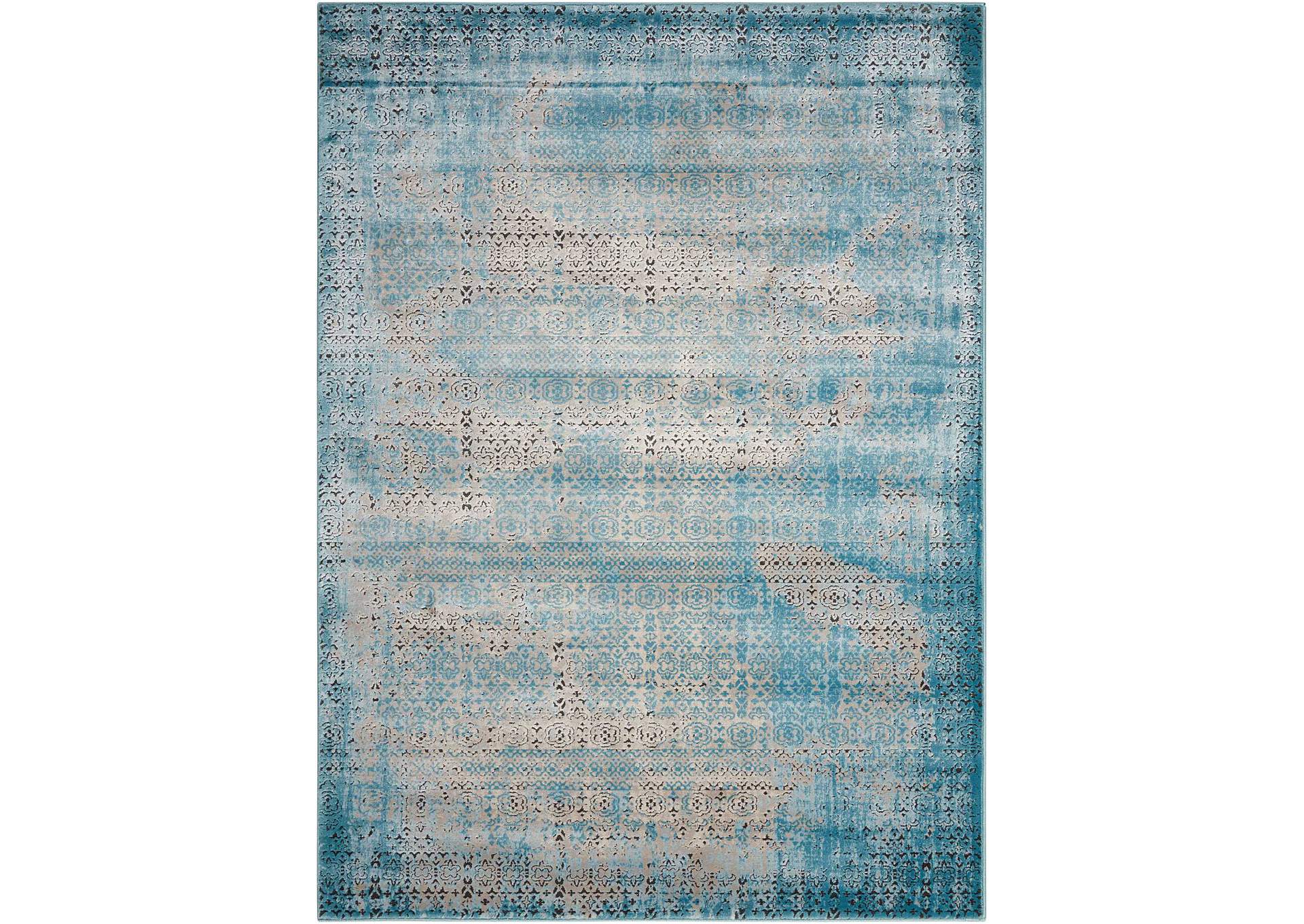 Nourison Karma KRM01 Blue 9'x13' Oversized Rug,Nourison