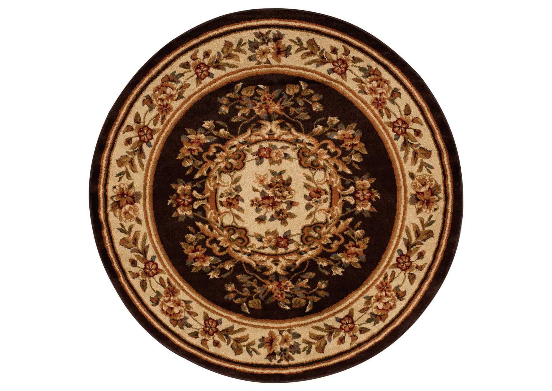 Nourison Paramount PAR37 Brown 5' Round Area Rug,Nourison