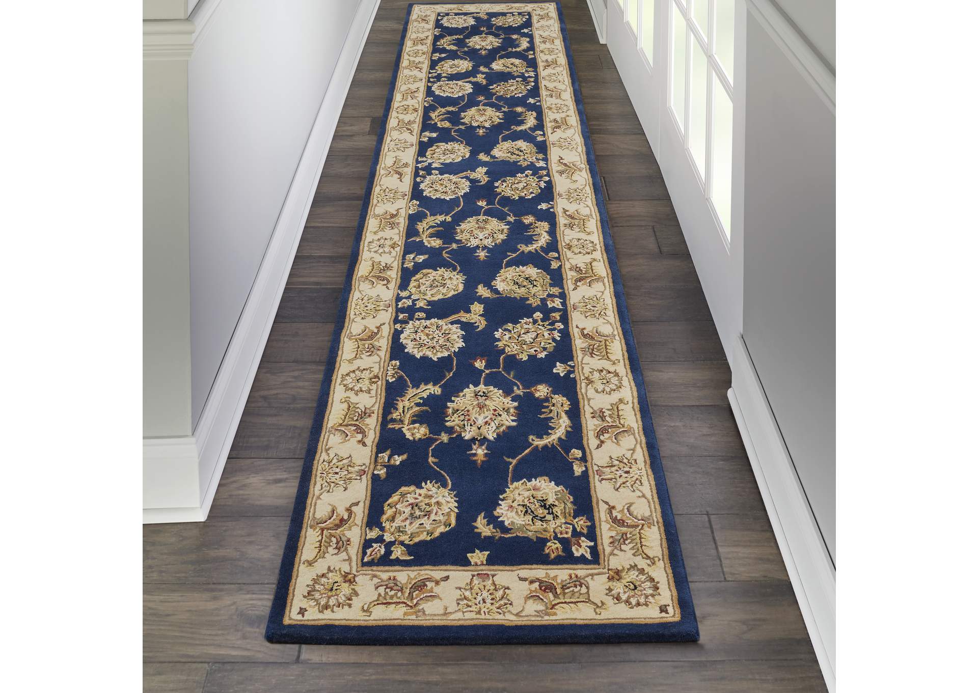 Nourison 2000 12' Runner Navy Area Rug,Nourison