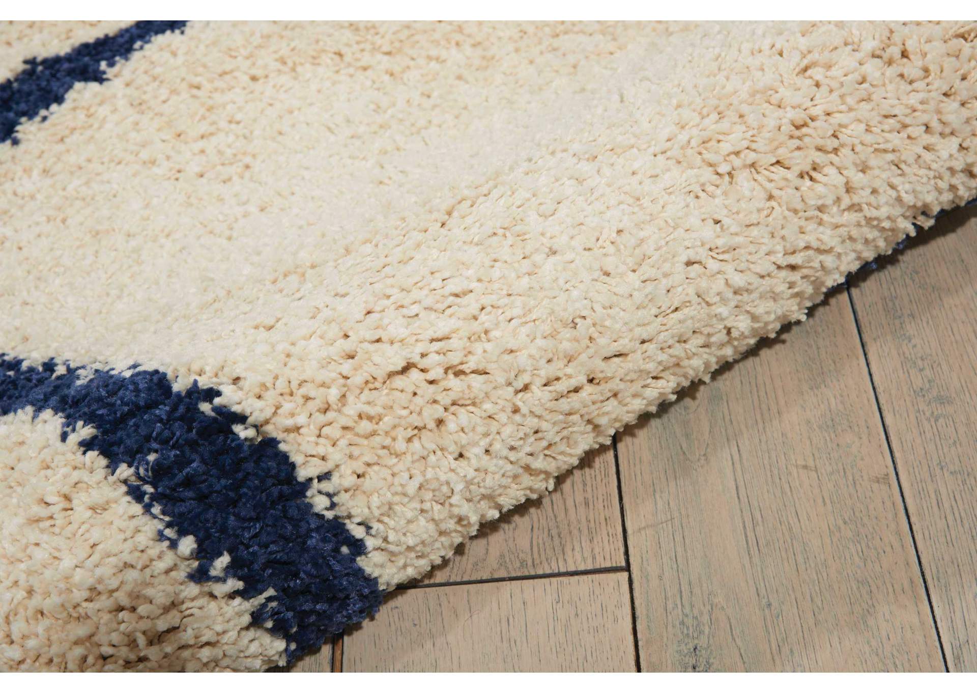 Nourison Brisbane BRI03 Blue and Ivory 5'x7' Area Rug,Nourison