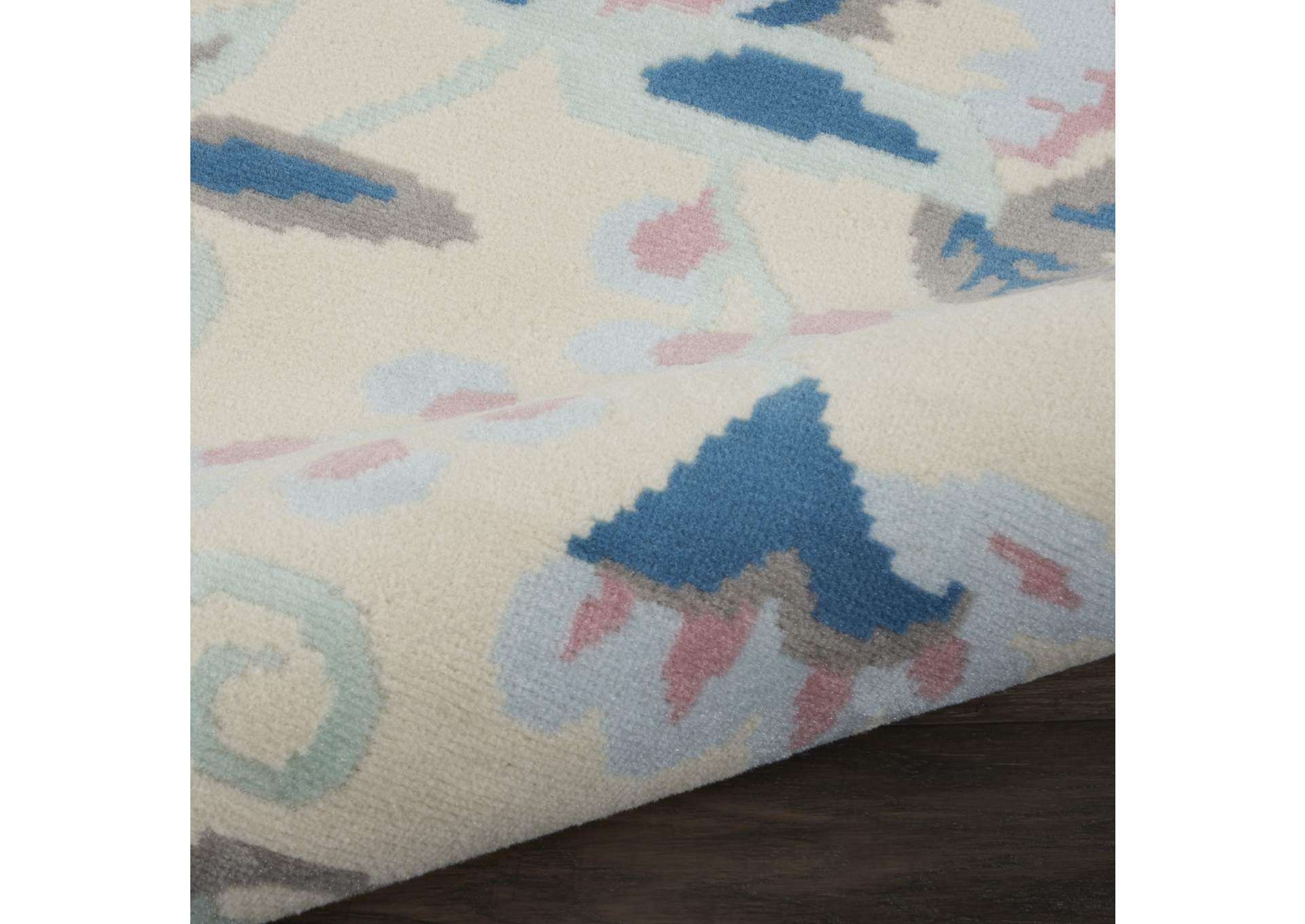 Nourison Jubilant JUB15 White Multicolor 8'x10' Large Low-pile Rug,Nourison