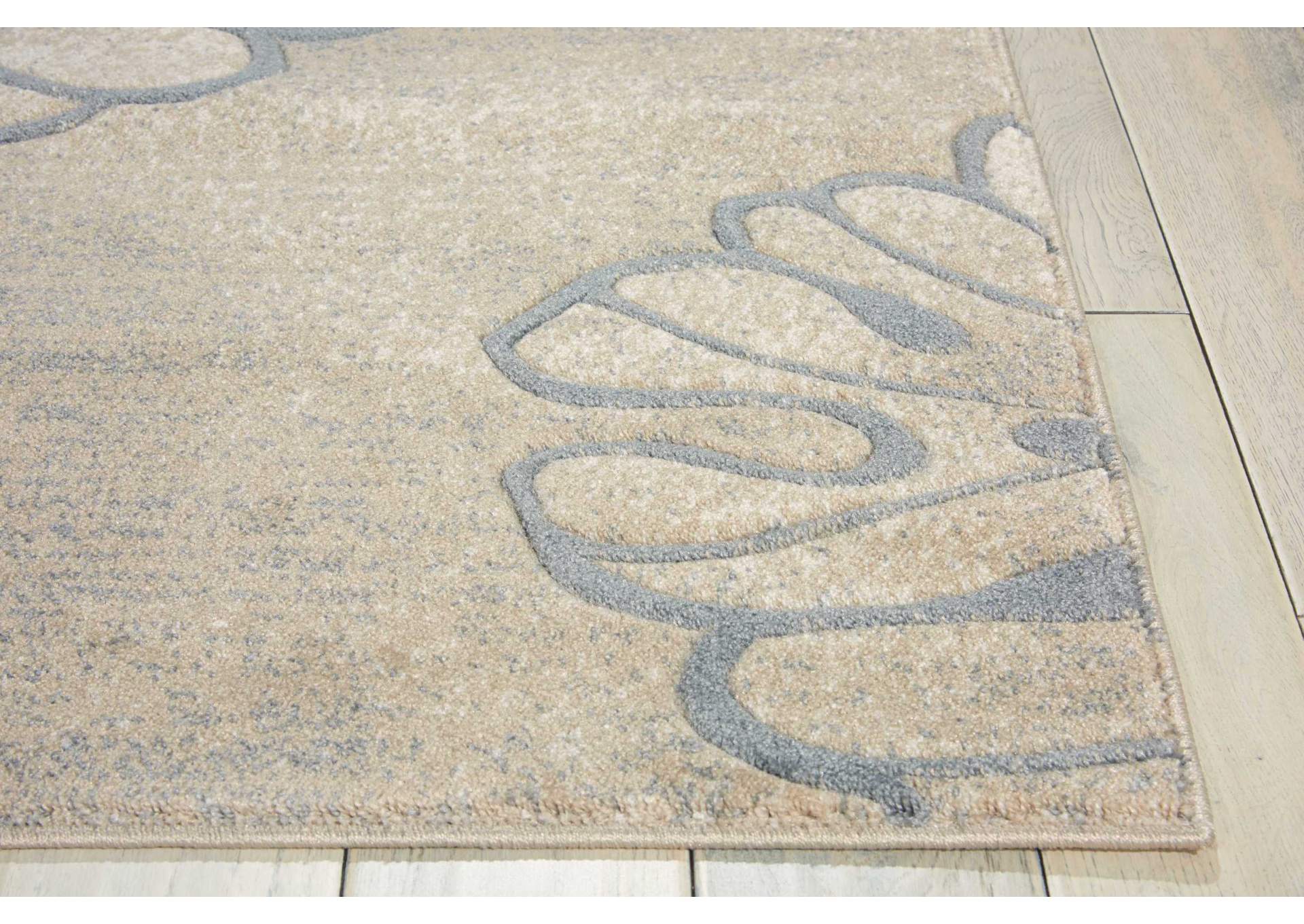 Nourison Maxell MAE04 Beige 8' Runner Hallway Rug,Nourison