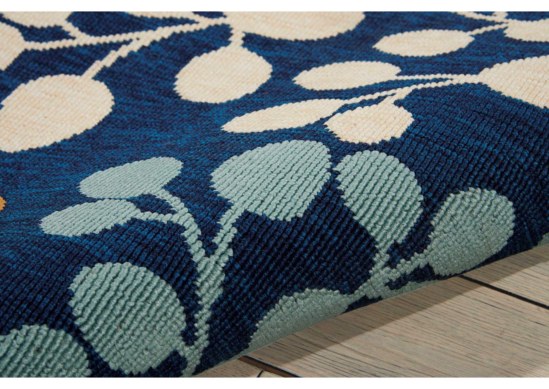 Nourison Caribbean 2'x3' Dark Blue Multicolor Botanical Indoor-outdoor Area Rug,Nourison