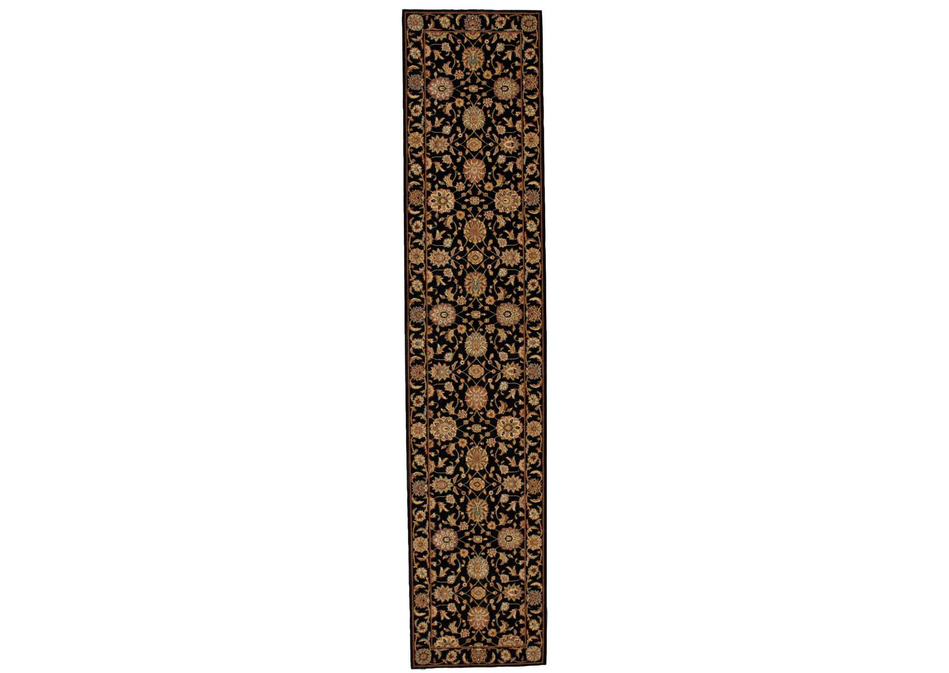 Nourison Living Treasures LI05 Black 12' Runner Hallway Rug,Nourison