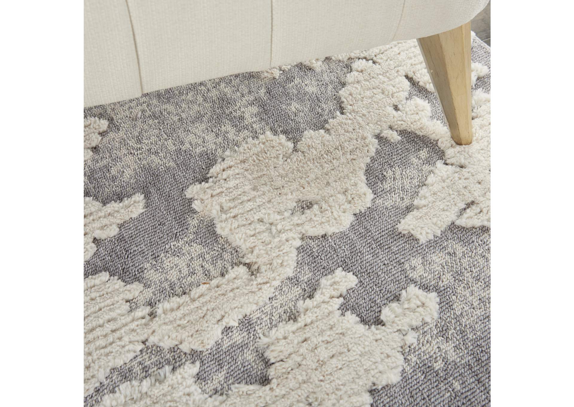 Nourison Zermatt 5' x 7' Ivory Neutral Area Rug,Nourison