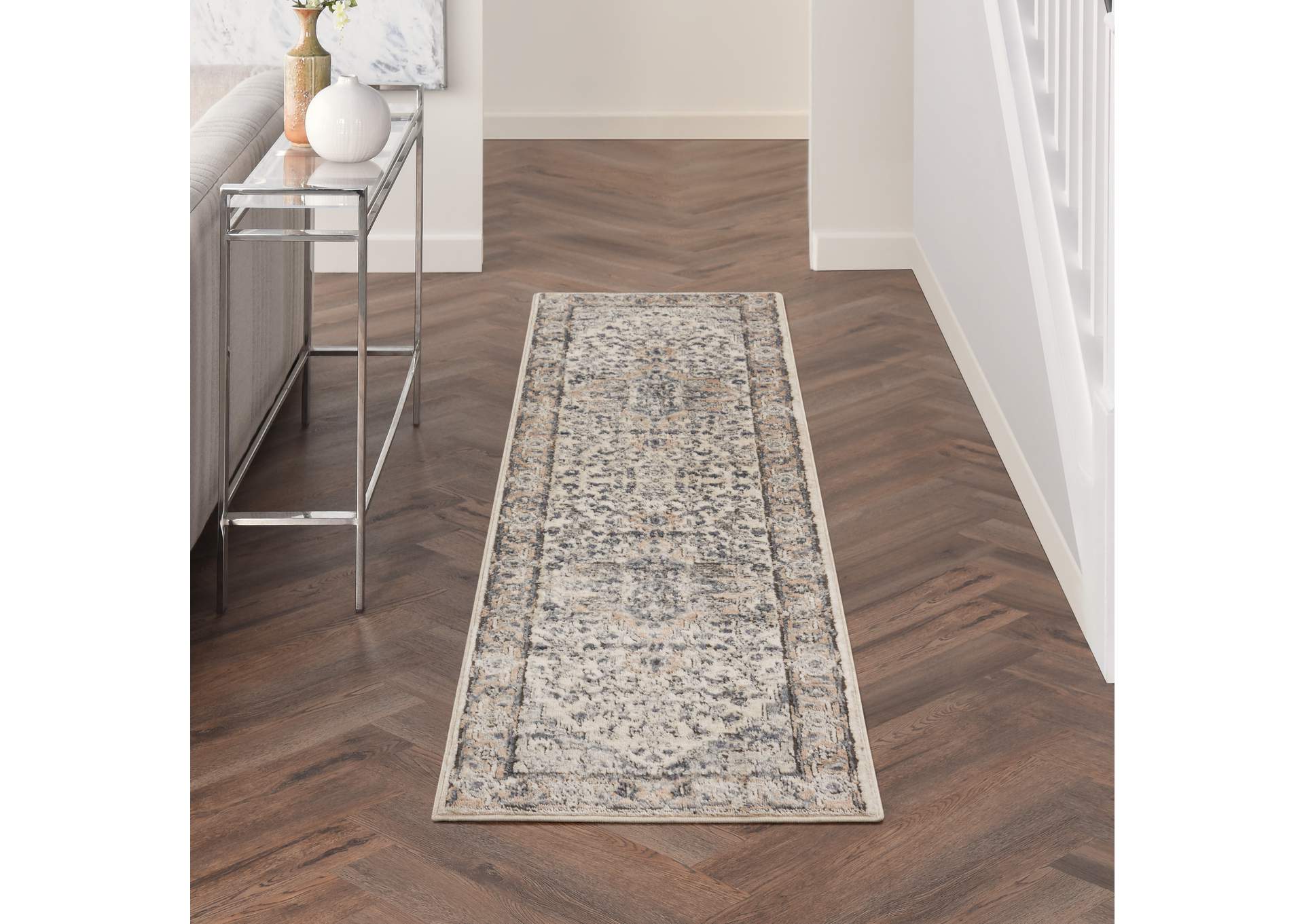 Nourison Quarry 8' Runner Persian Area Rug,Nourison