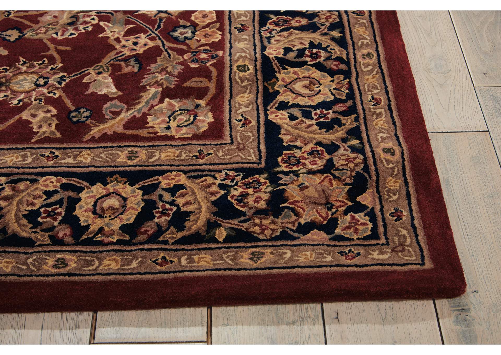 Nourison 2000 2002 Dark Red Multicolor 6'x9' Area Rug,Nourison