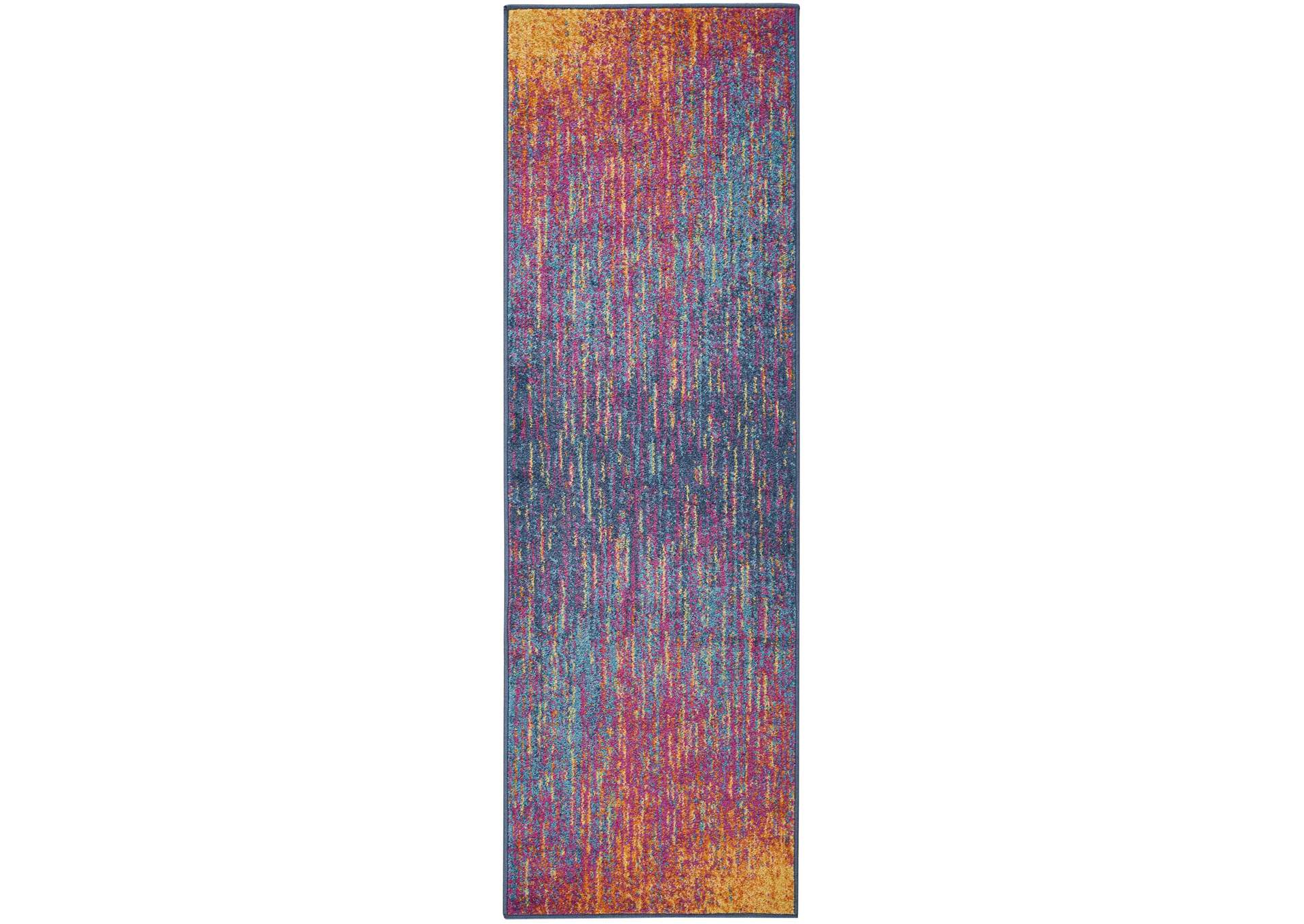 Nourison Passion PSN09 Multicolor 6' Runner Hallway Rug,Nourison