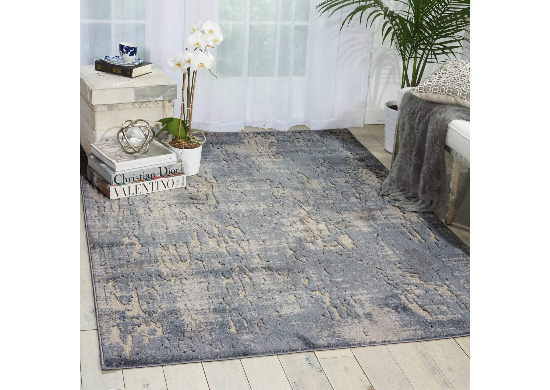 Michael Amini Gleam MA602 Grey 8'x11' Rug,Nourison