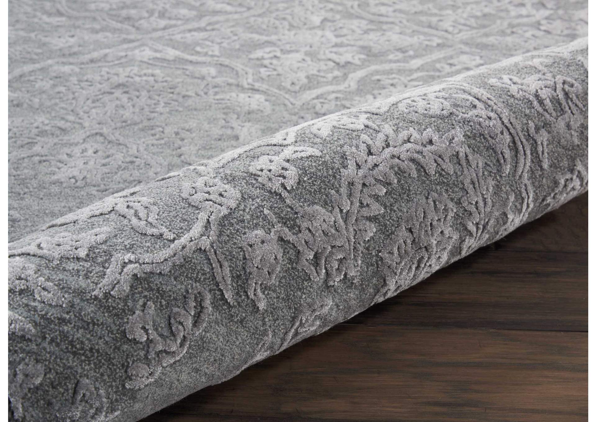 Nourison Opaline OPA14 Grey 4'x6' Area Rug,Nourison