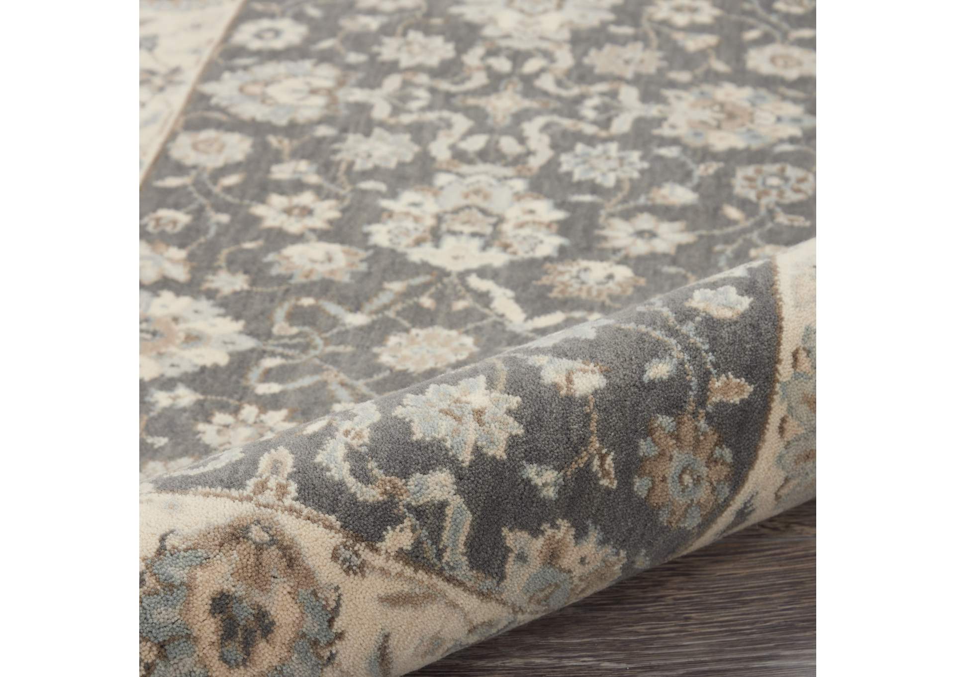 Nourison Living Treasures 3' x 4' Grey and Ivory Area Rug,Nourison