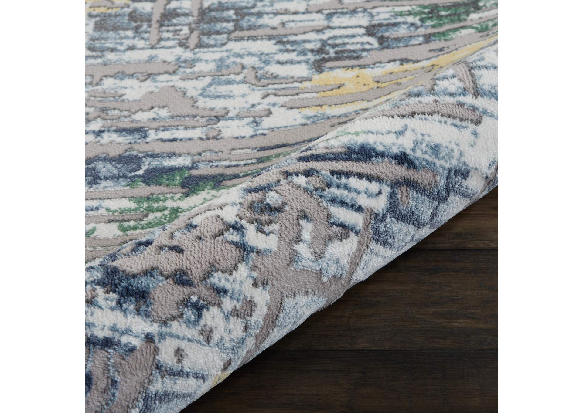 Nourison Urban Chic URC01 Grey Multicolor 7' Runner Hallway Rug,Nourison