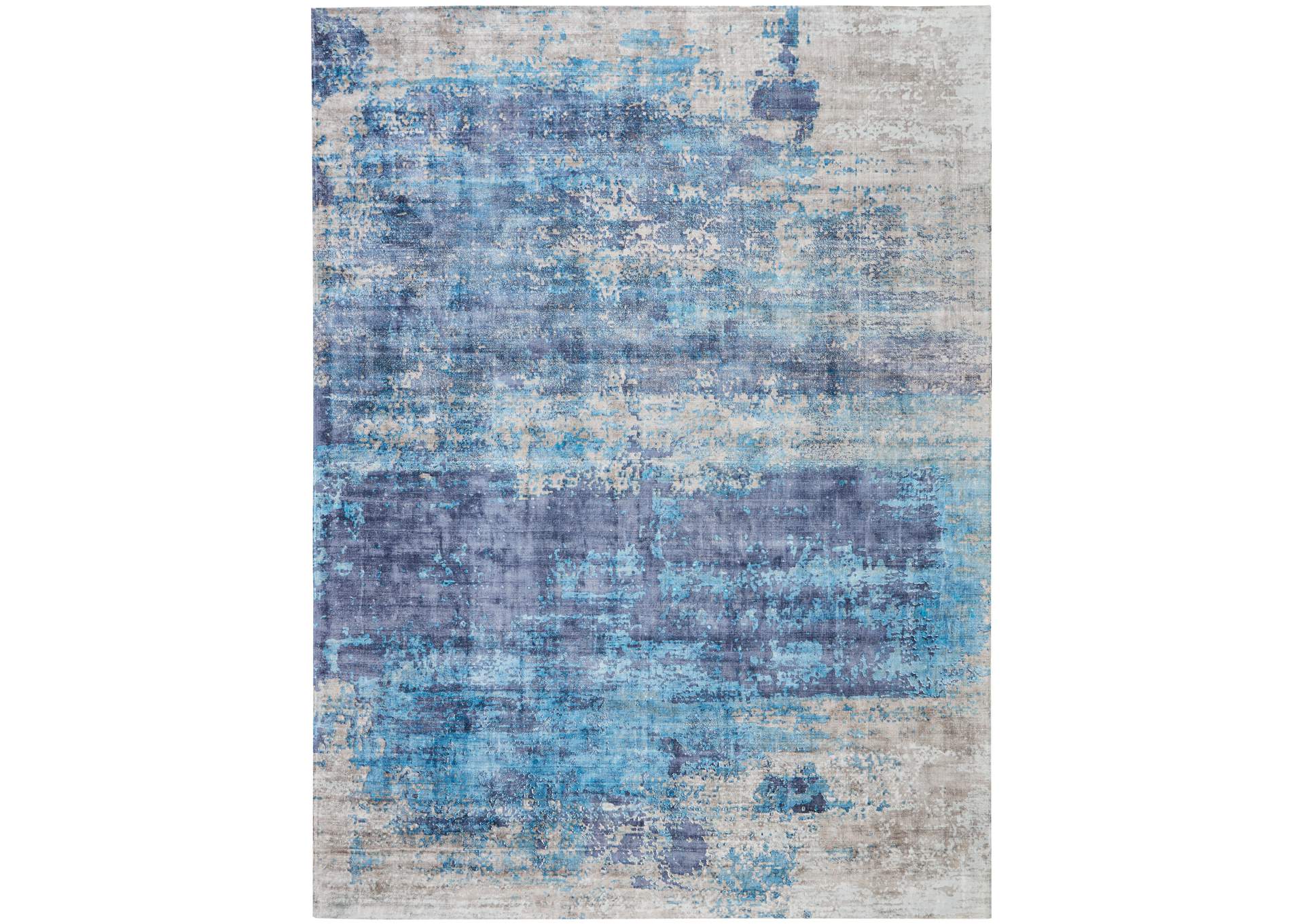 kathy ireland Home Safari Dreams KI374 Blue 9'x12' Oversized Rug,Nourison