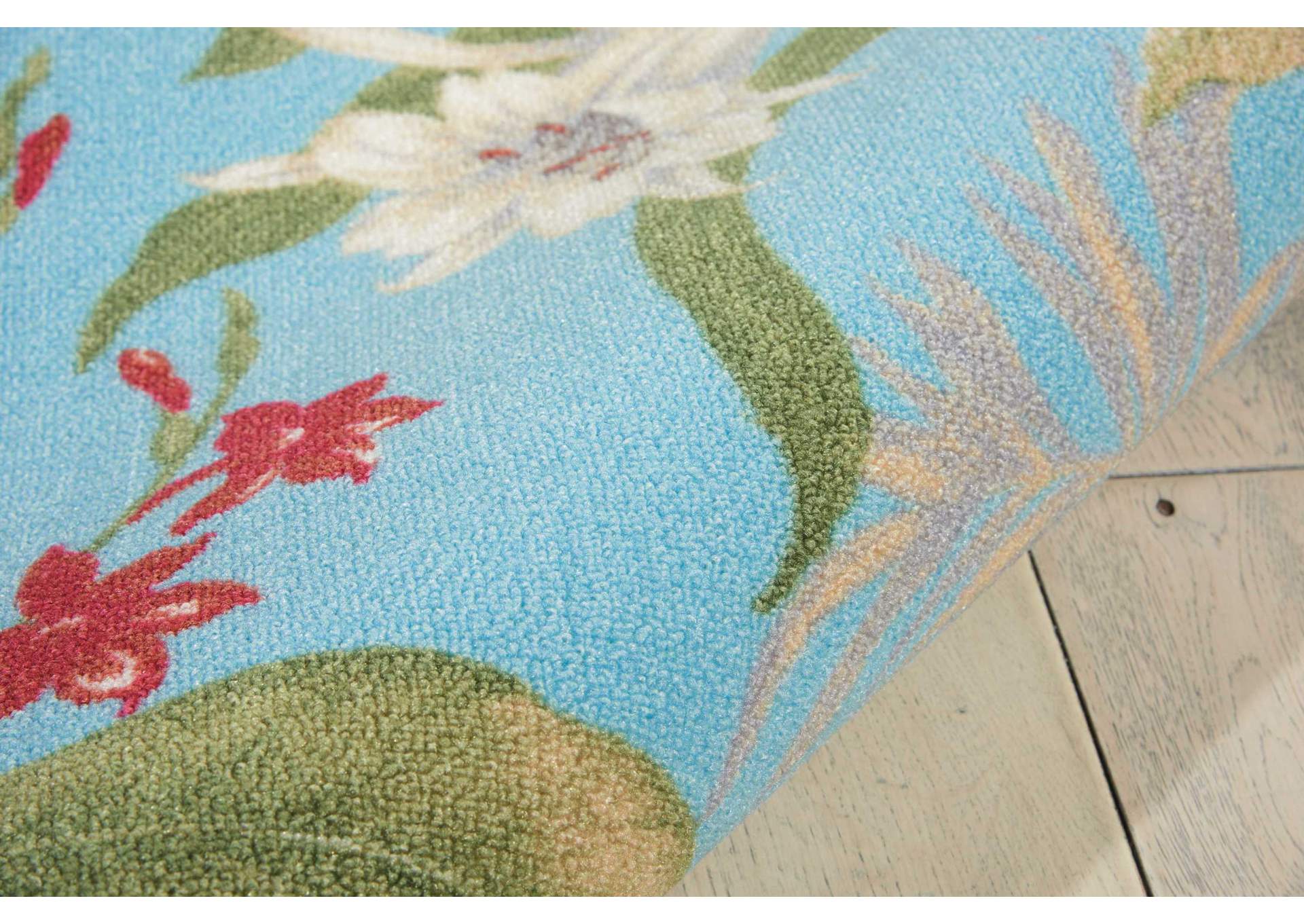 Waverly Sun N Shade SND46 Blue 8'x11' Rug,Nourison