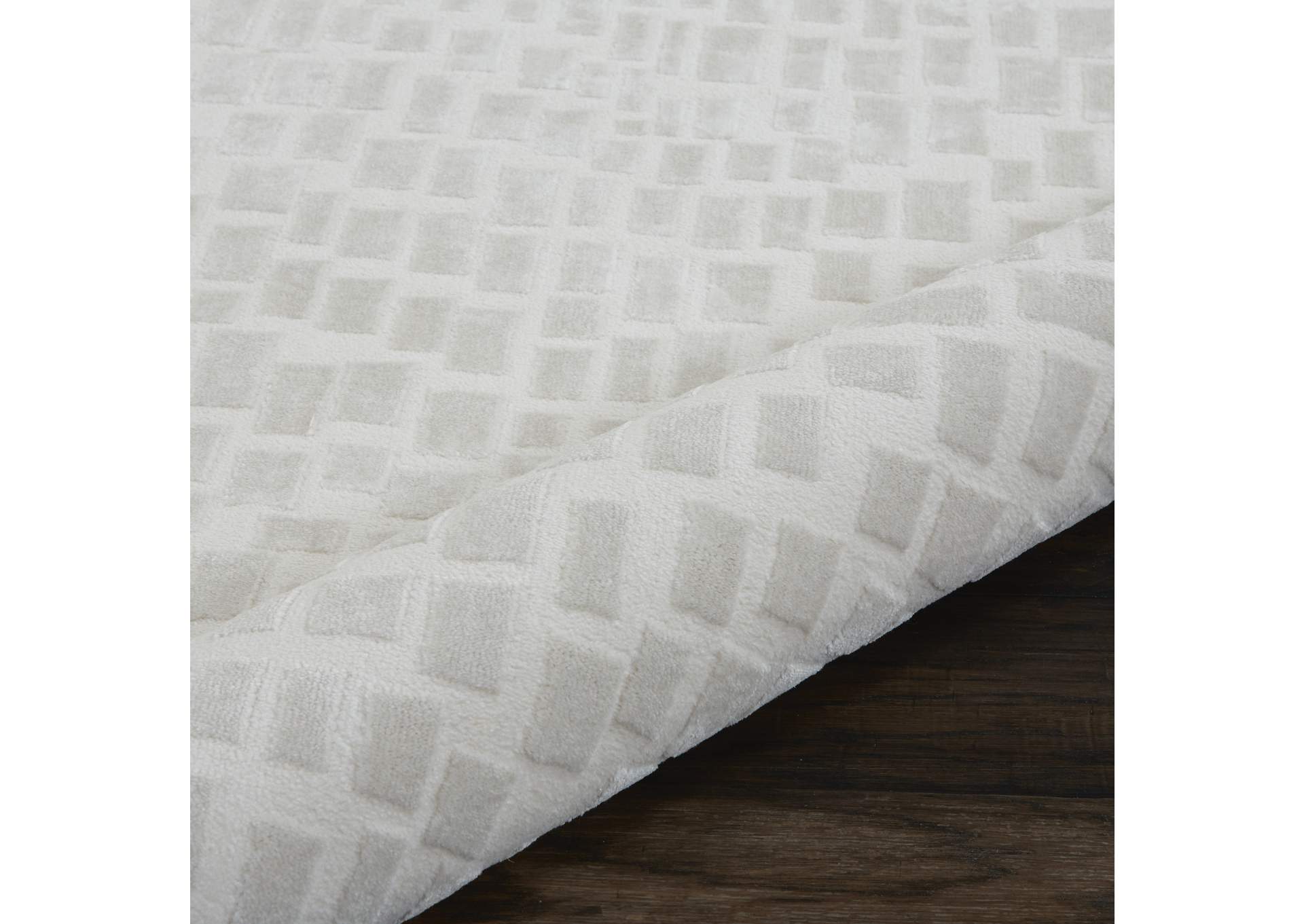 Nourison Urban Chic URC03 White 4'x6' Mid-century Area Rug,Nourison