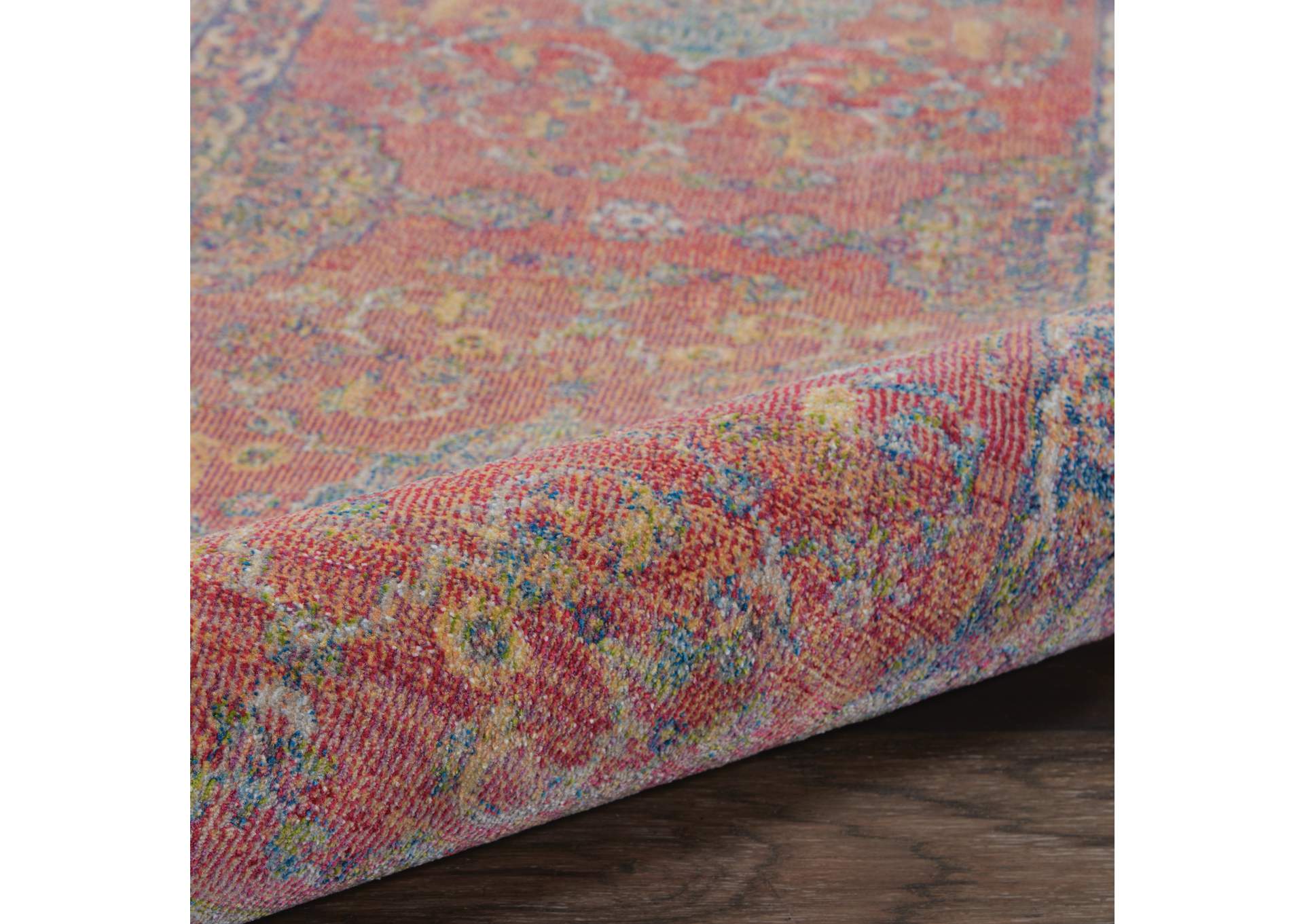 Nourison Ankara Global ANR01 Multicolor 6' Runner Low-pile Hallway Rug,Nourison