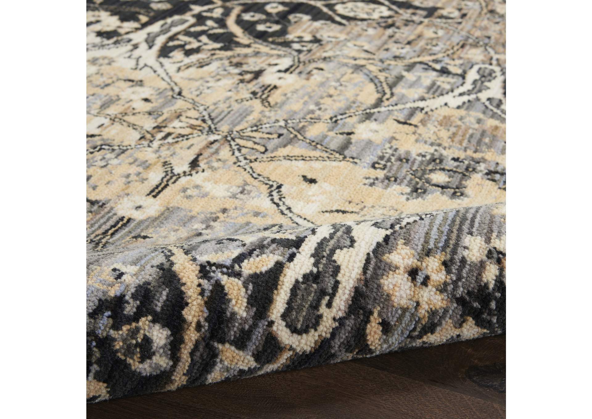 Nourison Majestic 8'x10' Charcoal Grey Vintage Area Rug,Nourison